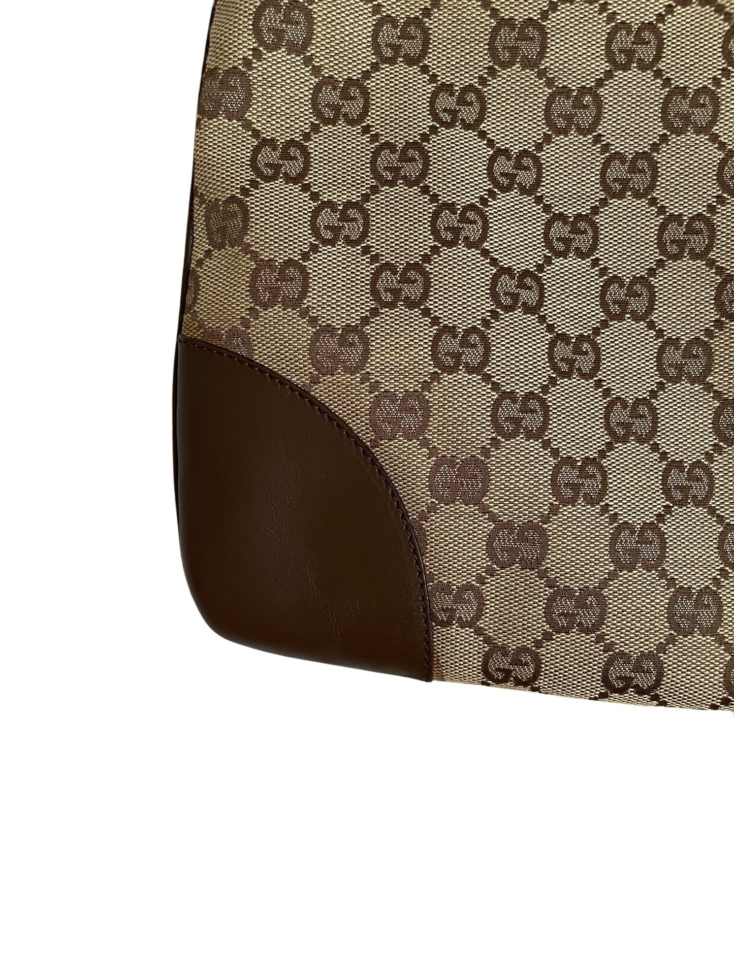 Luxury Gucci Jackie Beige & Brown Jacquard Leather Bag
