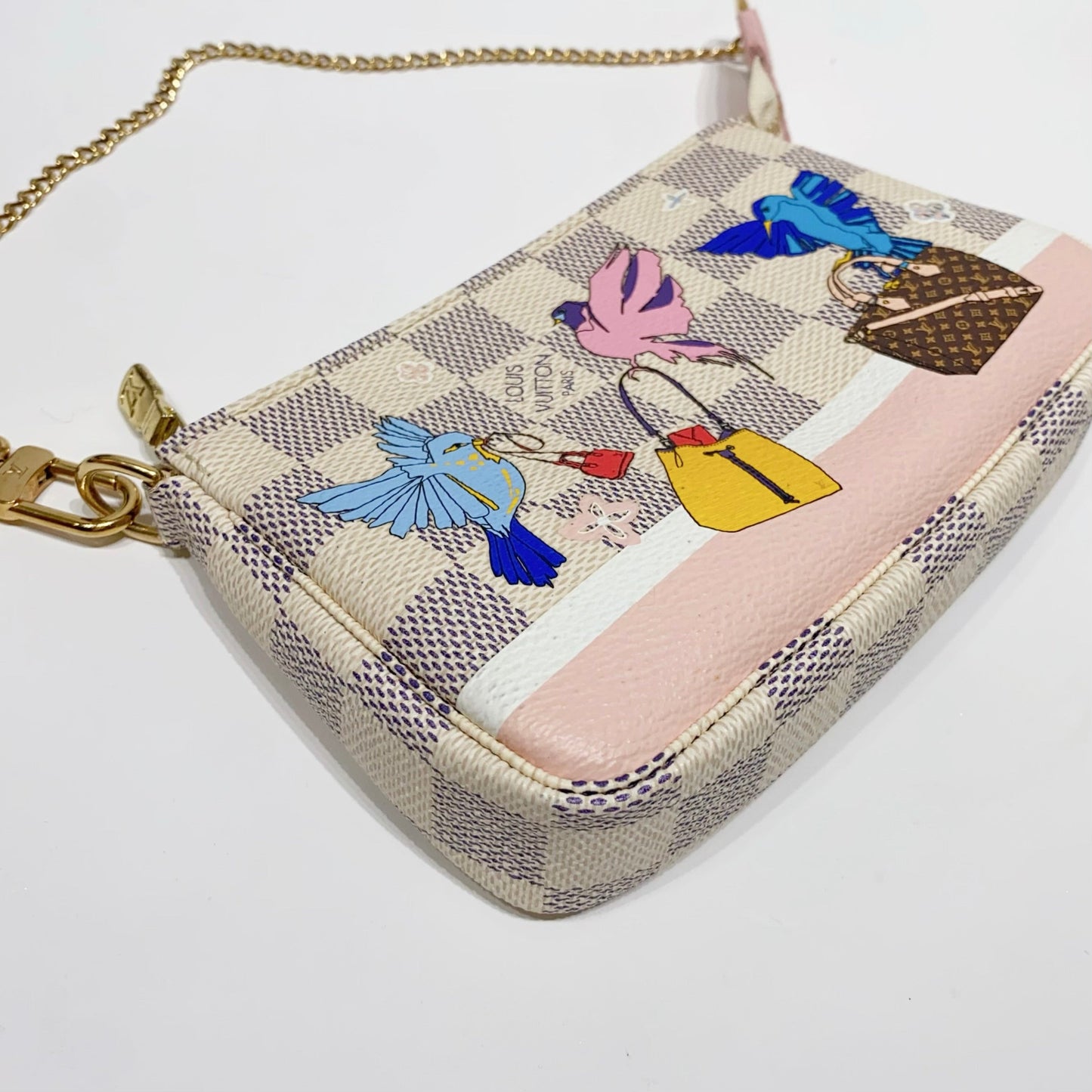No.4210-Louis Vuitton Christmas Animation Pochette Damier Azur Mini
