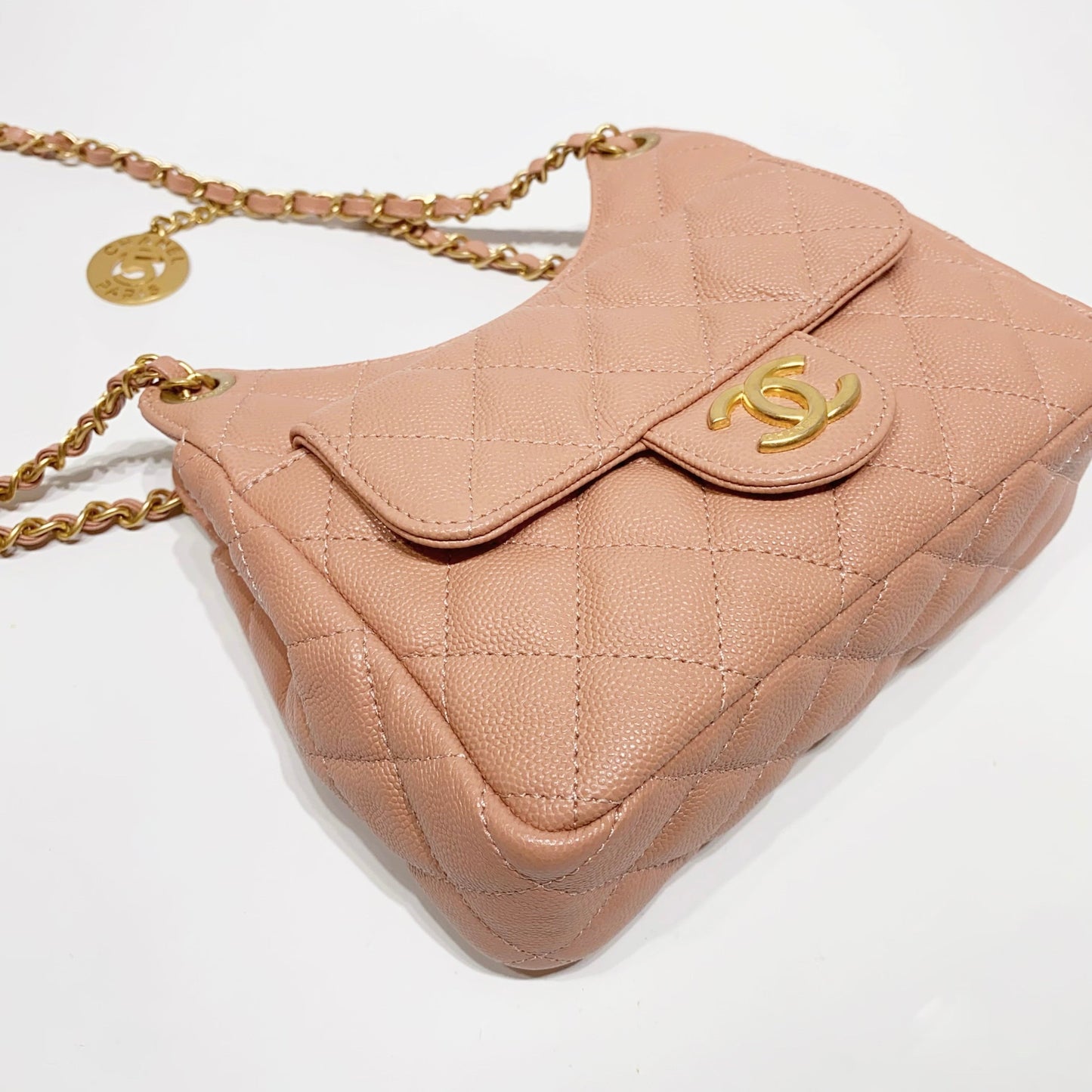 No.4204-Chanel Small Caviar Wavy CC Hobo Bag