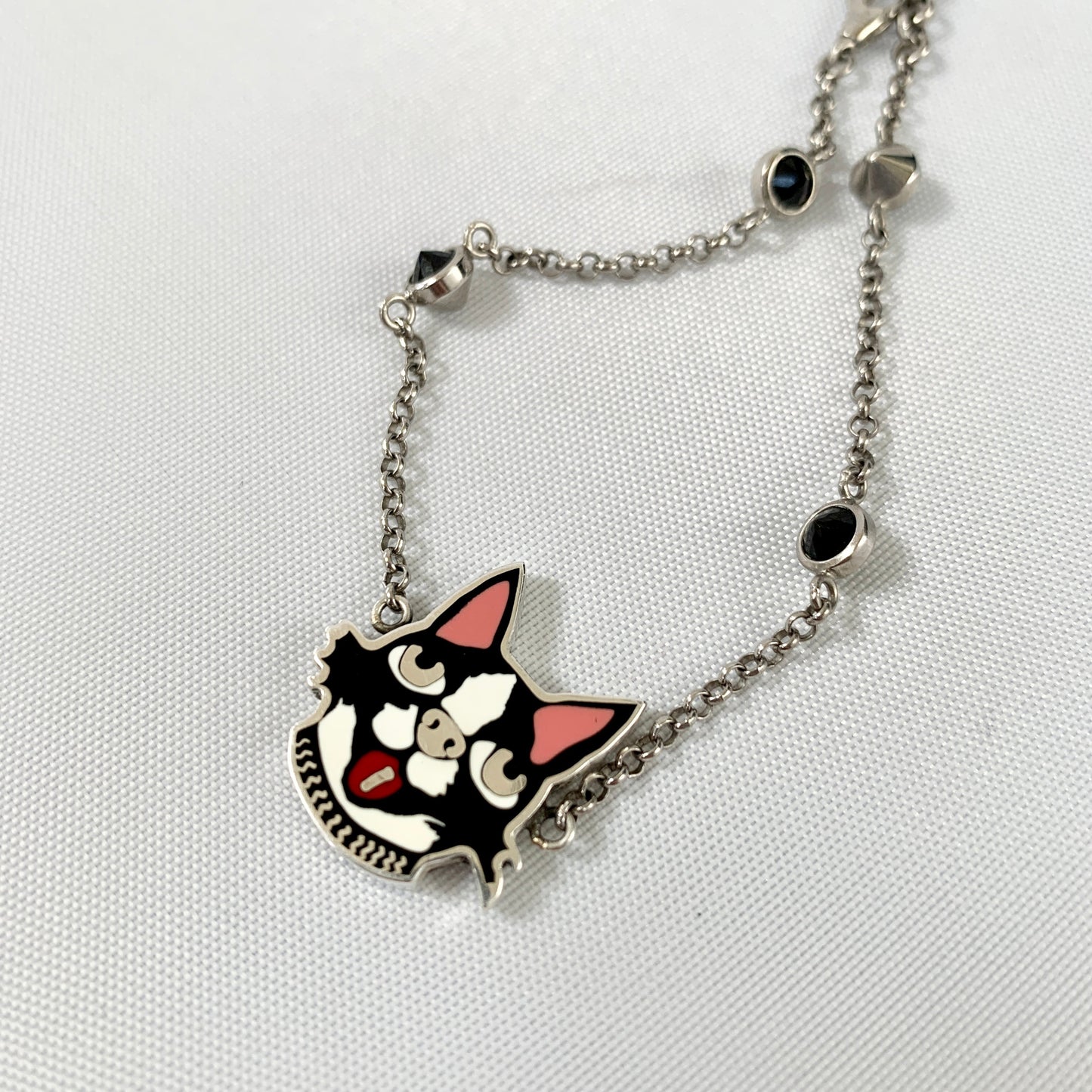 Luxury Gucci Trending 2025 Bosco Dog Bracelet with Crystals in Sterling Silver
