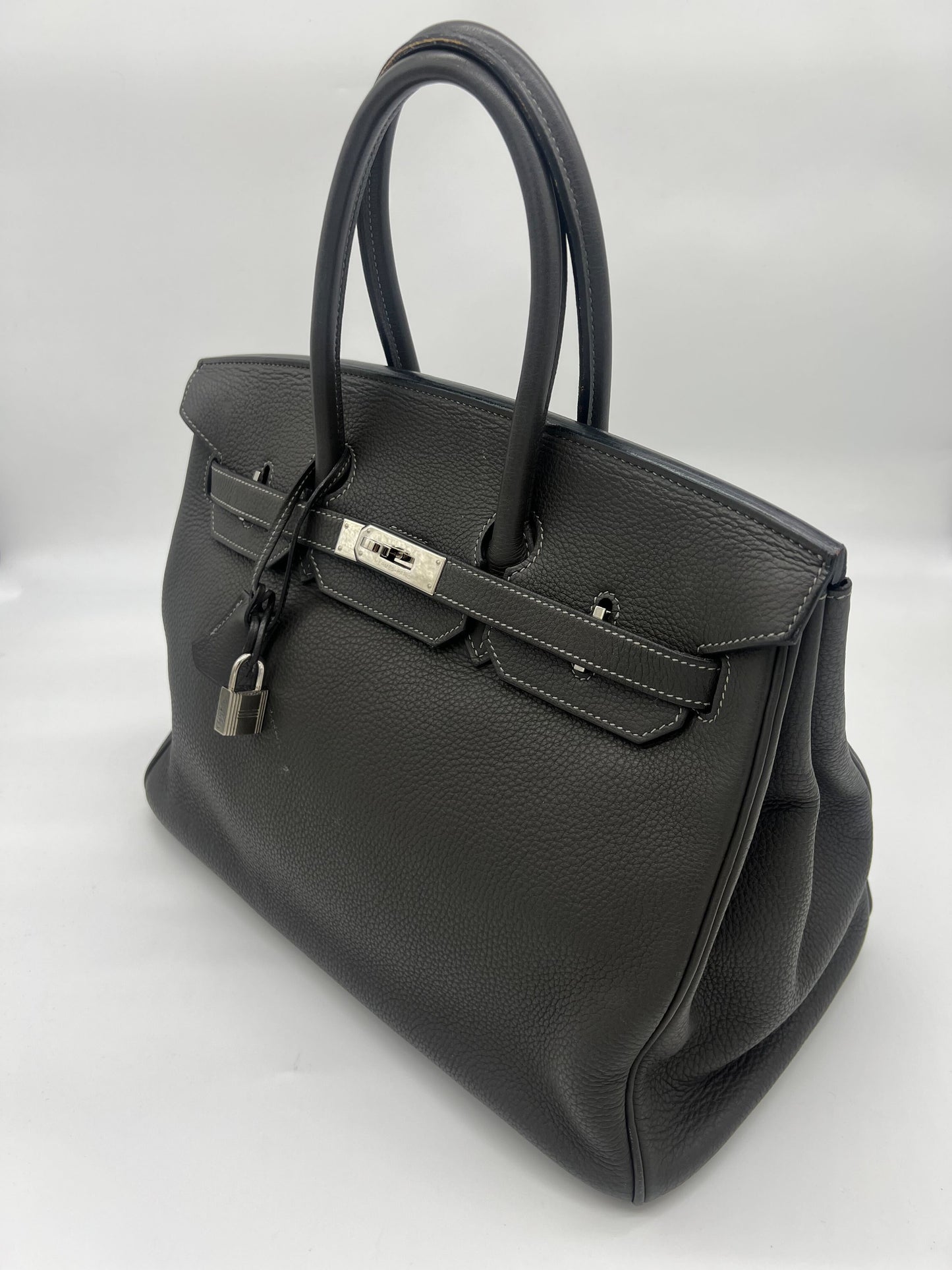 Luxury Hermes Birkin 35 Togo Graphite Palladium Hardware