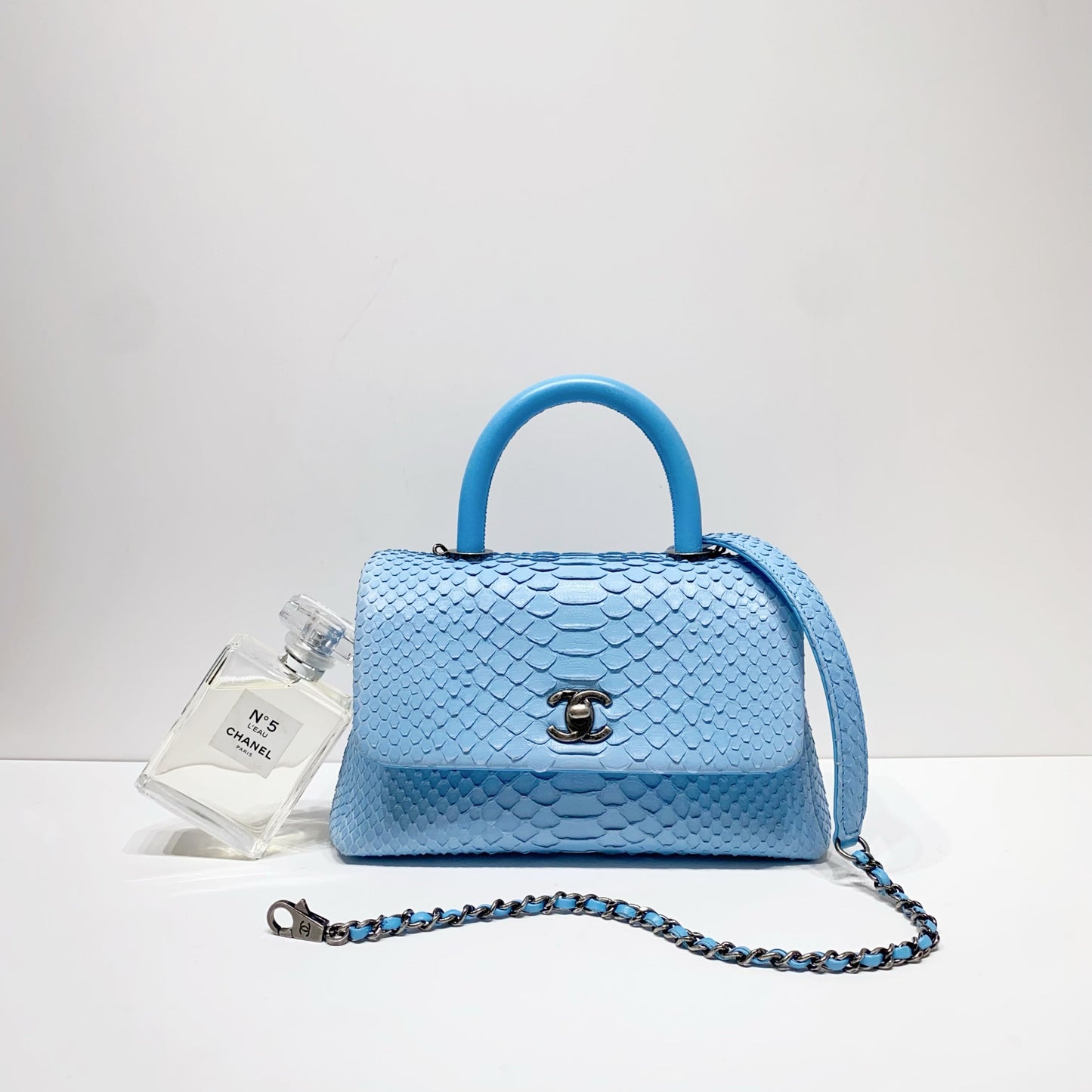 No.4209-Chanel Python Small Coco Handle