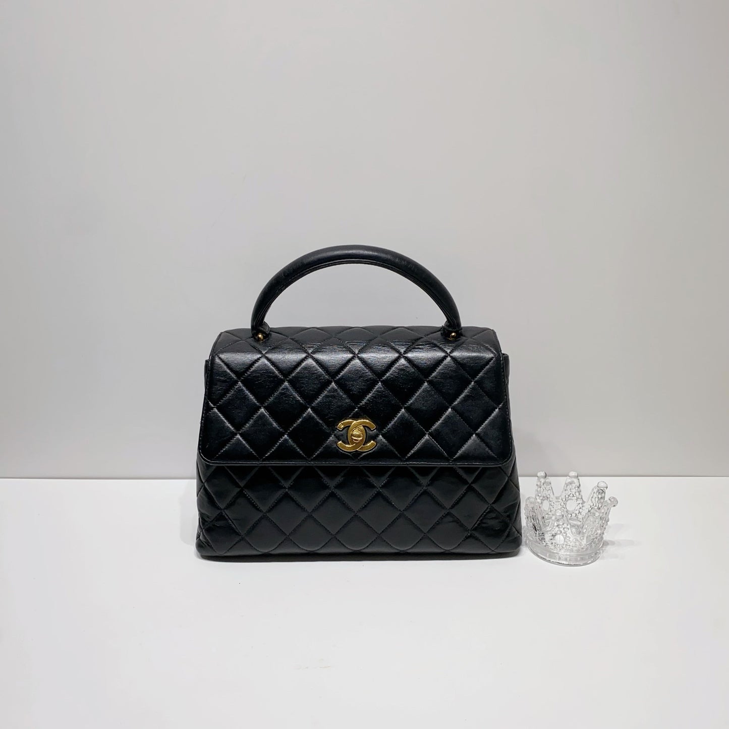 No.3606-Chanel Vintage Lambskin Small Kelly Handle Bag