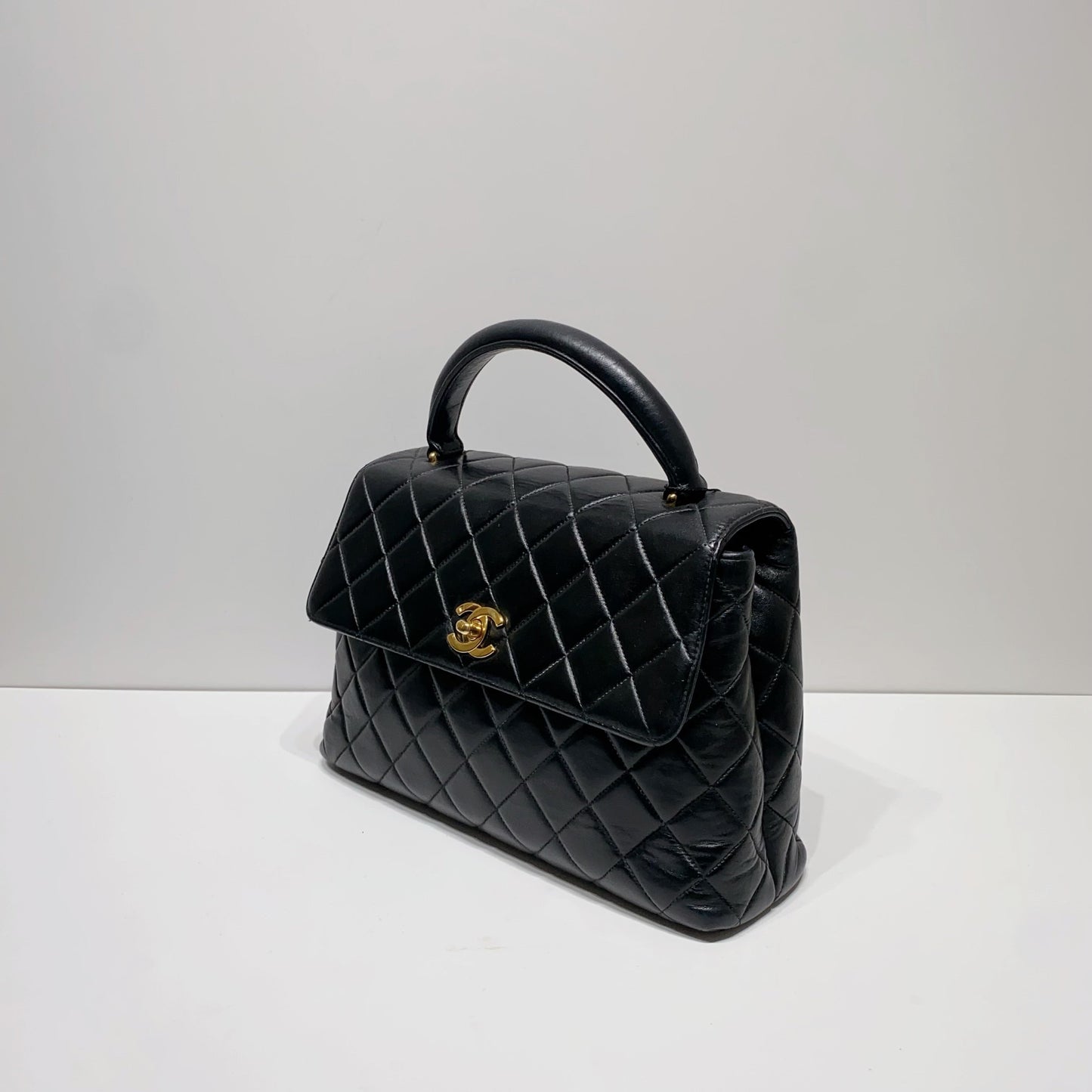 No.3606-Chanel Vintage Lambskin Small Kelly Handle Bag