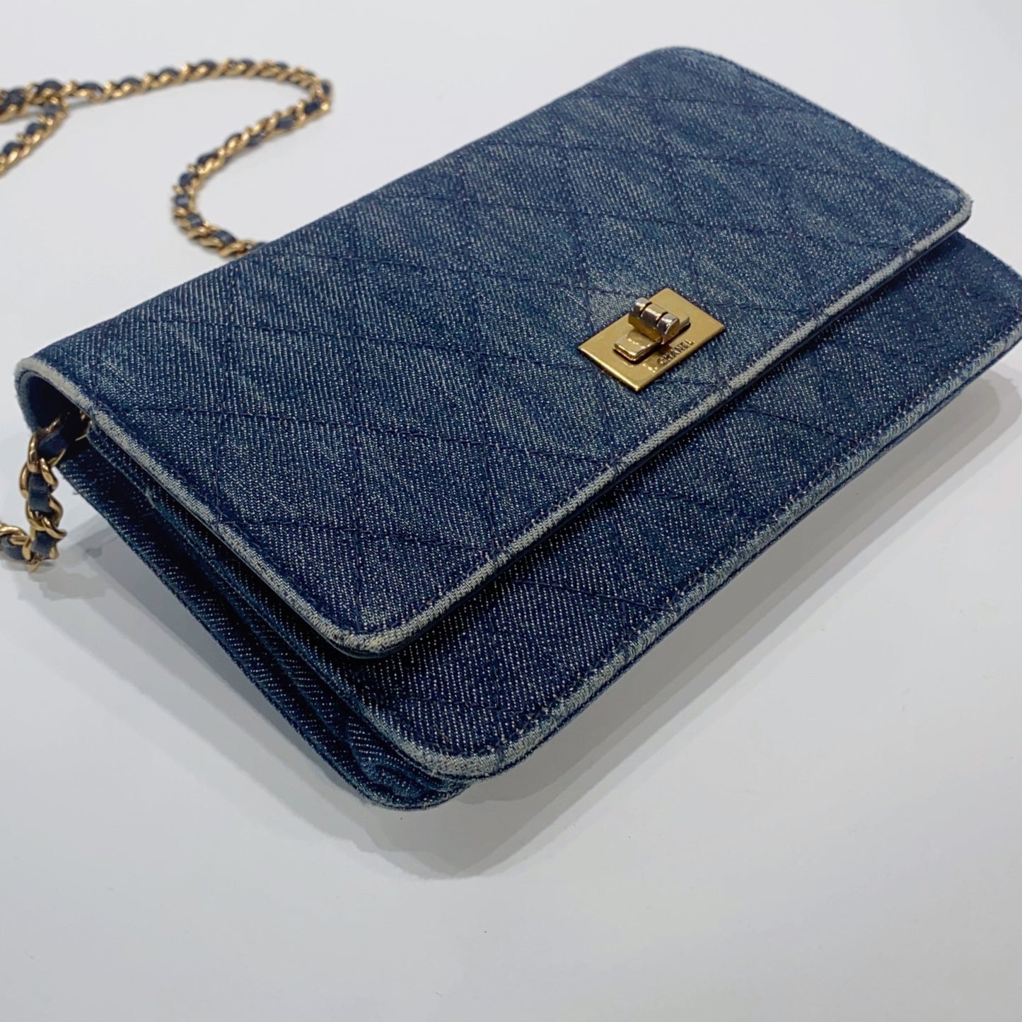 No.3909-Chanel Denim 2.55 Wallet On Chain