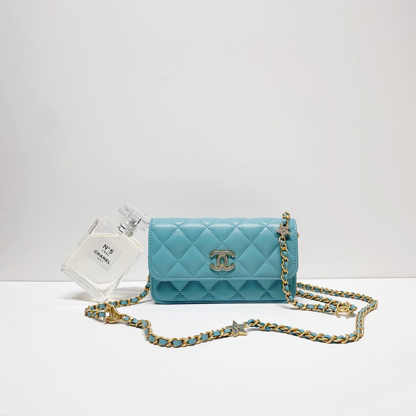 No.001646-1-Chanel Charming Phone Holder With Chain