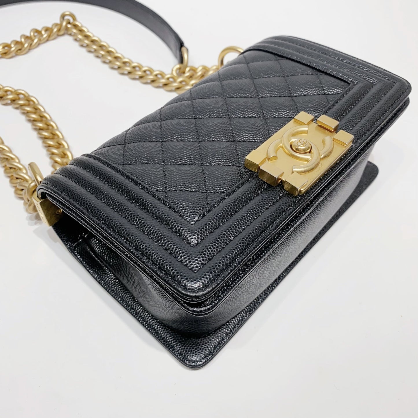 No.001649-Chanel Caviar Small Boy 20cm