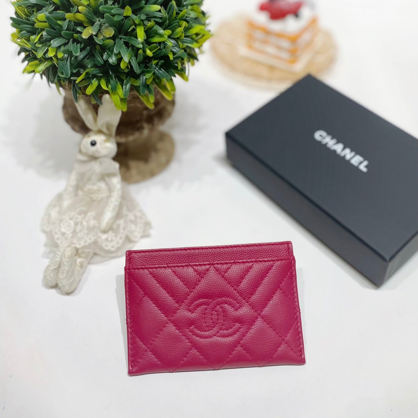 No.4216-Chanel Diamond CC Duo Card Holder