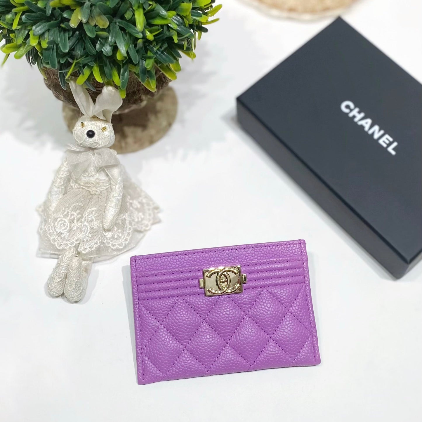 No.4212-Chanel Caviar Boy Card Holder
