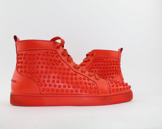 CHRISTIAN LOUBOUTIN  LOUIS SPIKES HIGH TOP SNEAKER  MEN SIZE 43