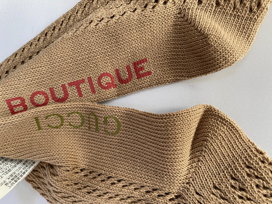 Luxury Gucci Trending 2025 Boutique Knit Socks with GG Logos in Beige