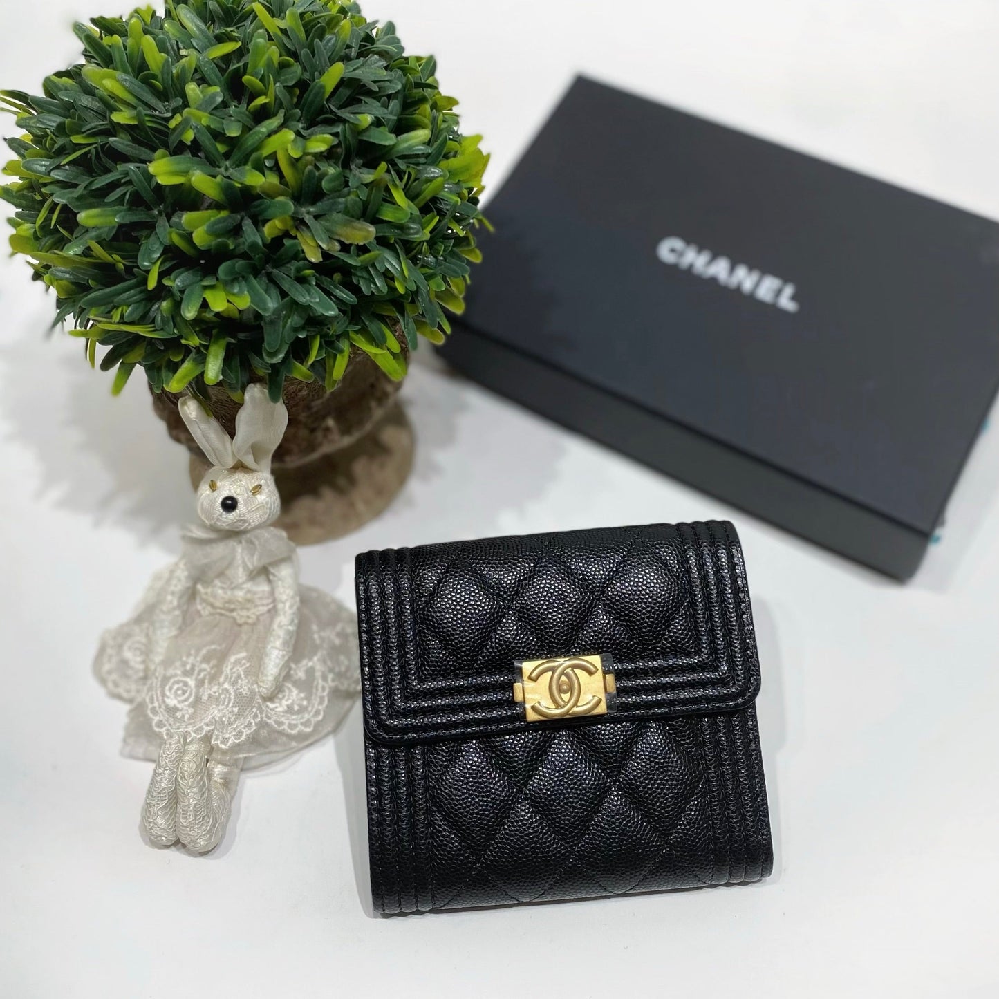 No.001656-2-Chanel Caviar Small Boy Flap Wallet (Brand New / 全新貨品)