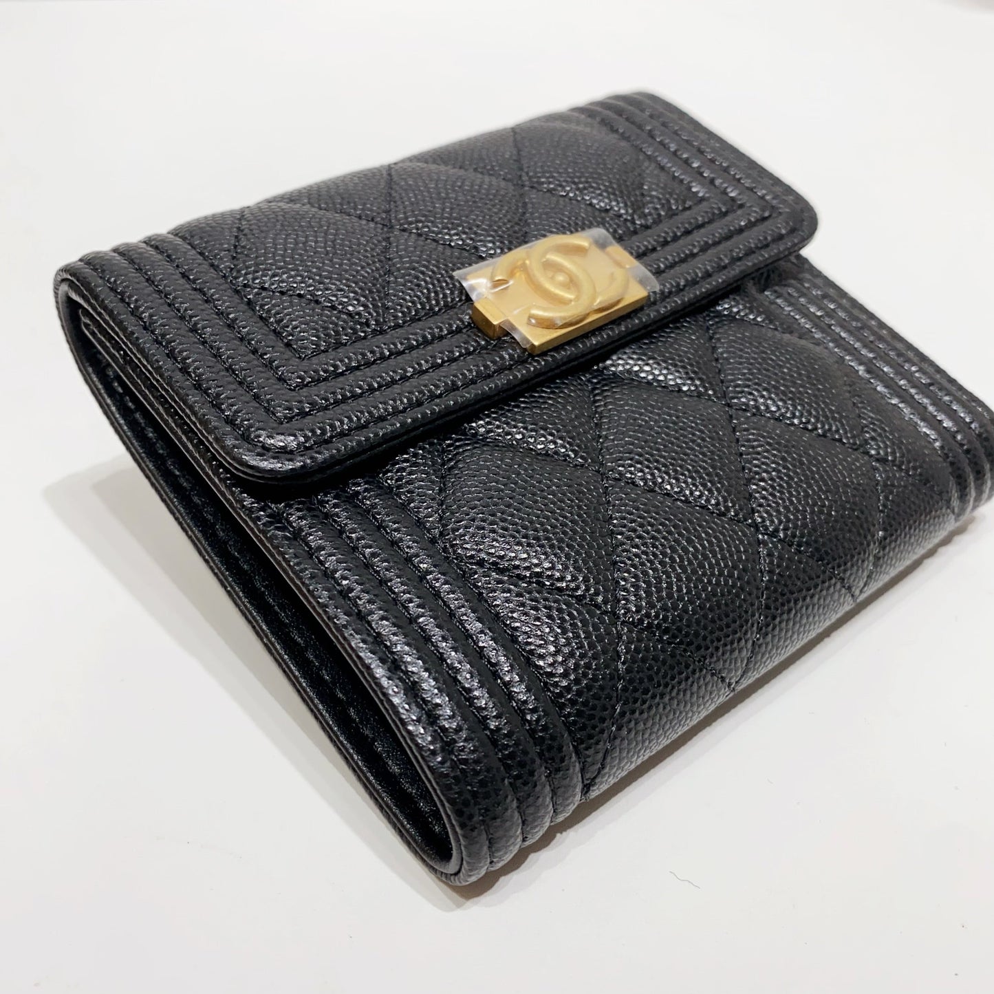 No.001656-2-Chanel Caviar Small Boy Flap Wallet (Brand New / 全新貨品)