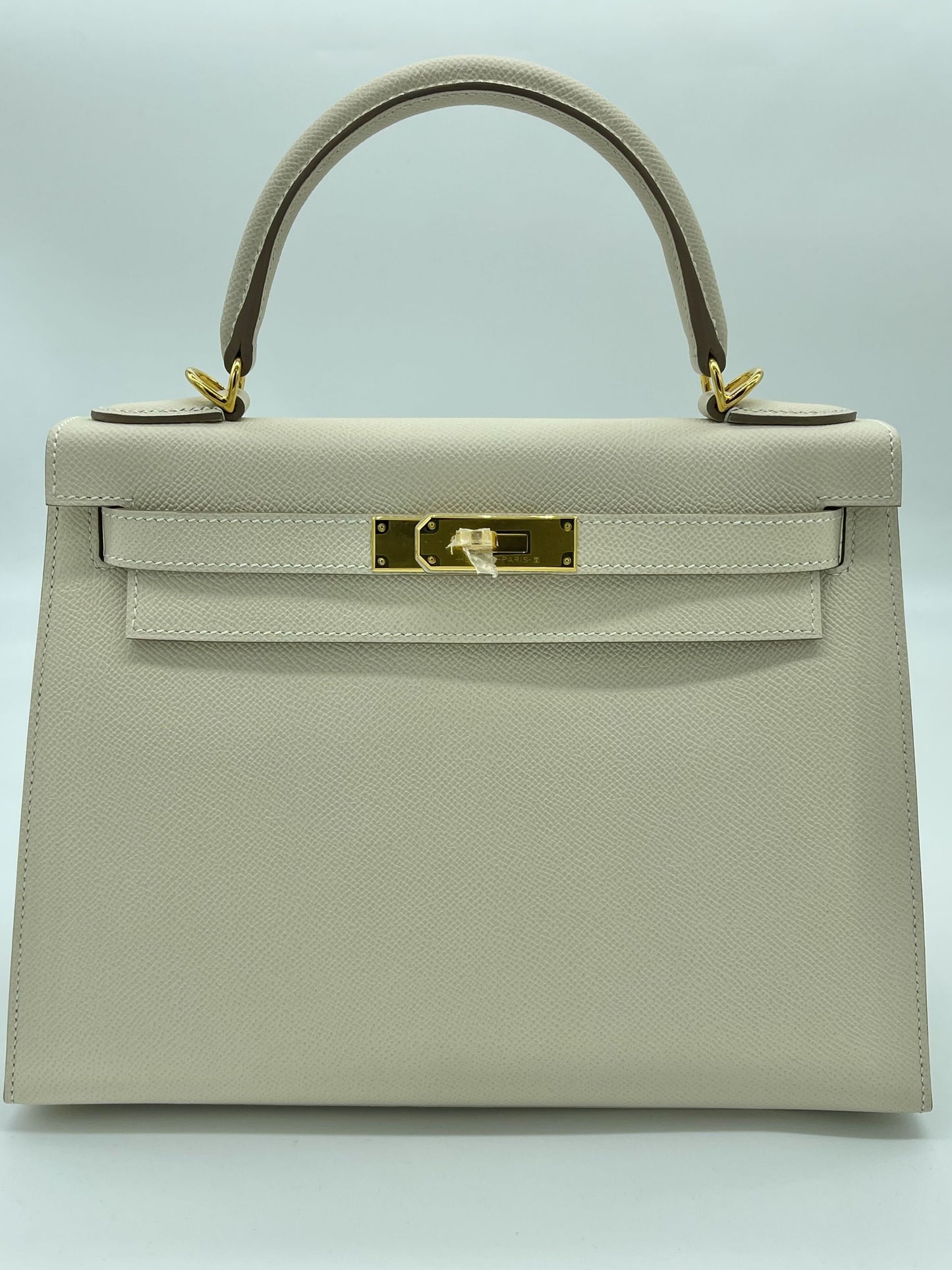 Luxury Hermes Kelly Sellier 28 Epsom Craie Gold Hardware