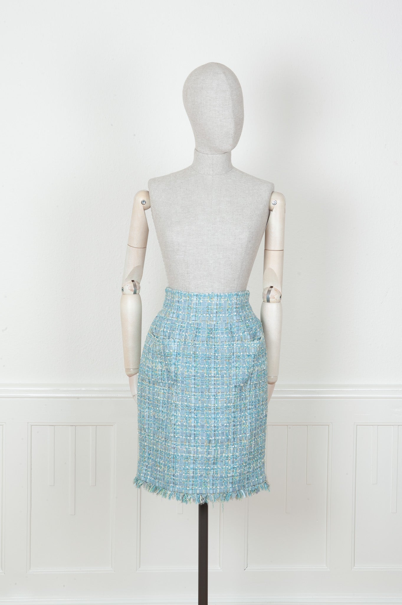 CHANEL Two Piece Tweed Blue 2011