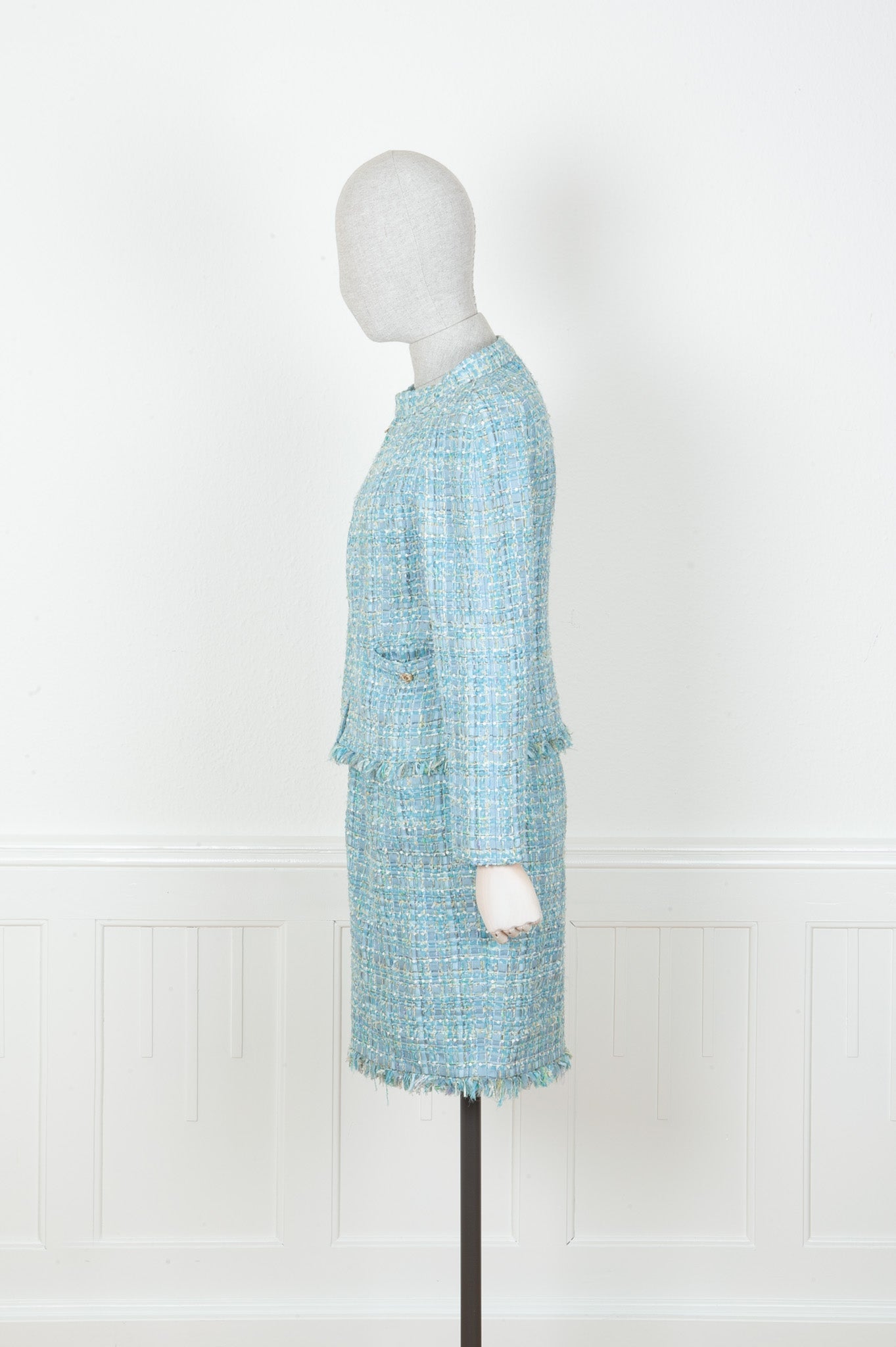 CHANEL Two Piece Tweed Blue 2011