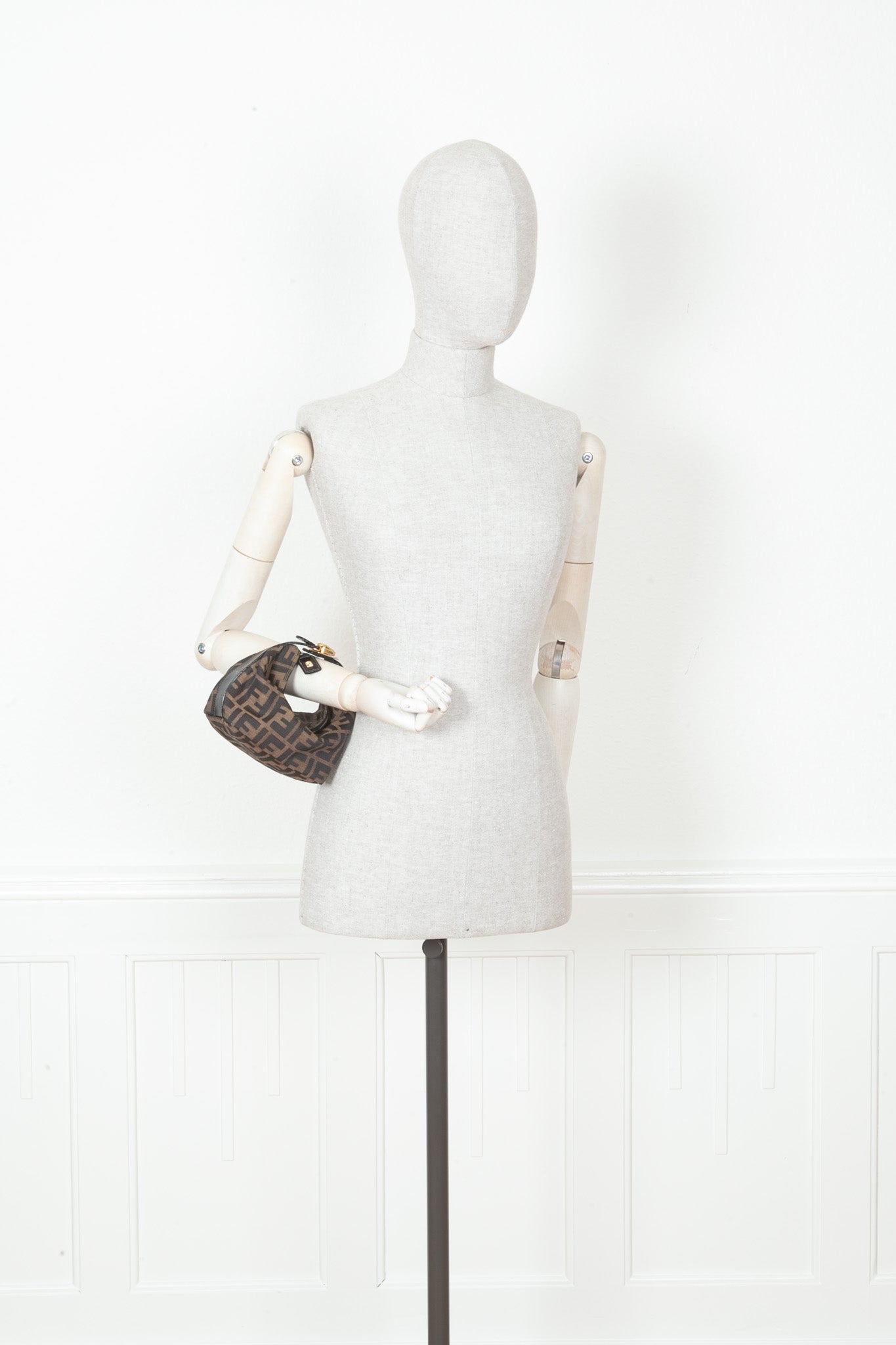 Luxury Fendi Vintage Zucca Top Handle Bag