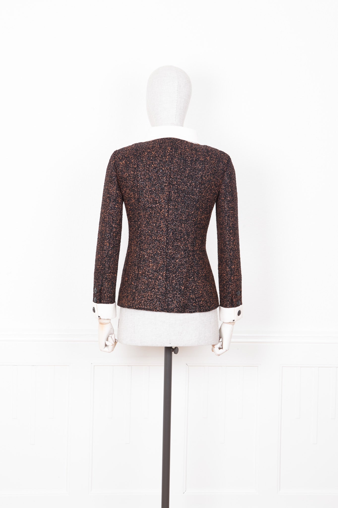 CHANEL Jacket Brown and White Fall 2015