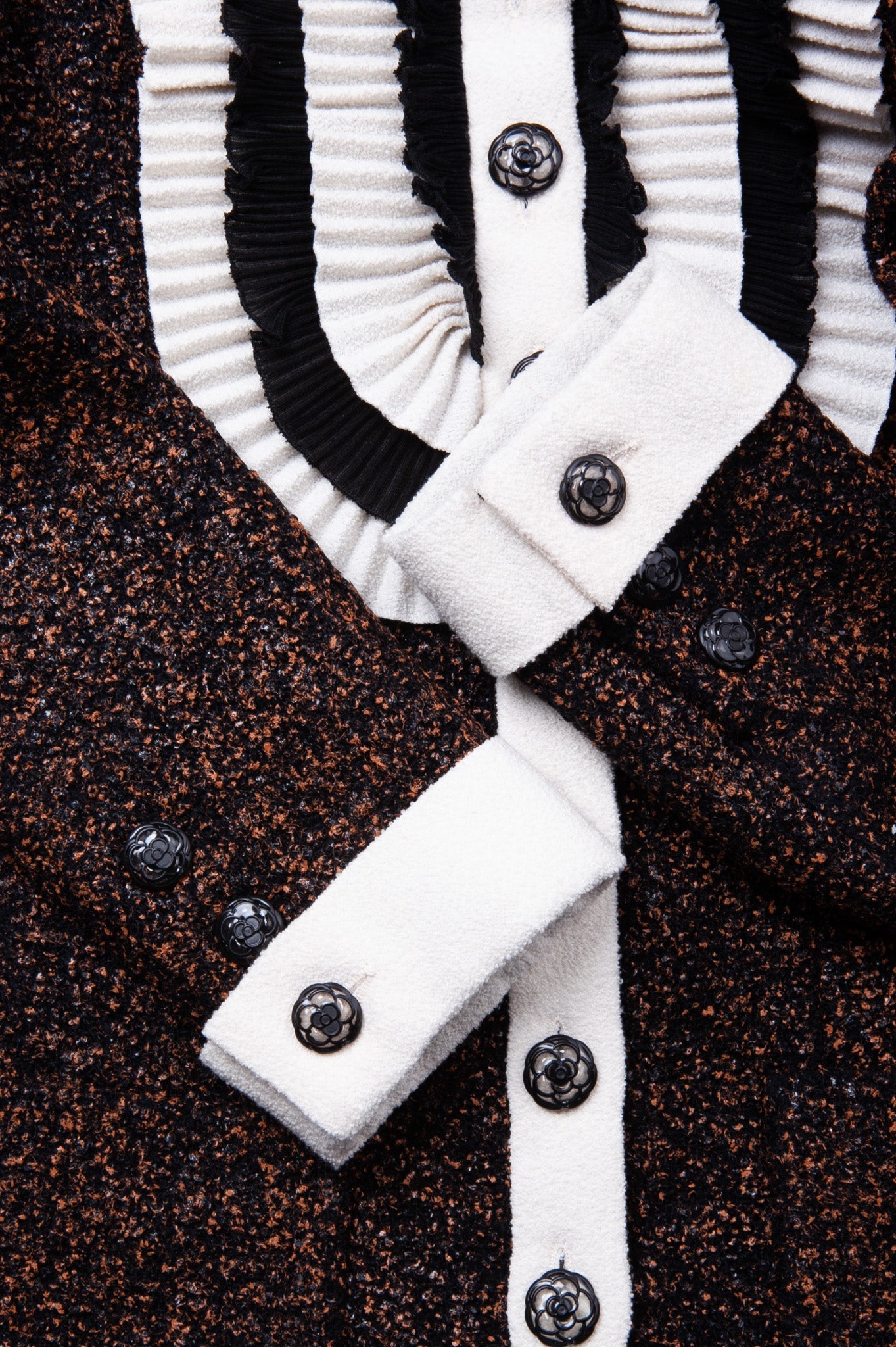 CHANEL Jacket Brown and White Fall 2015