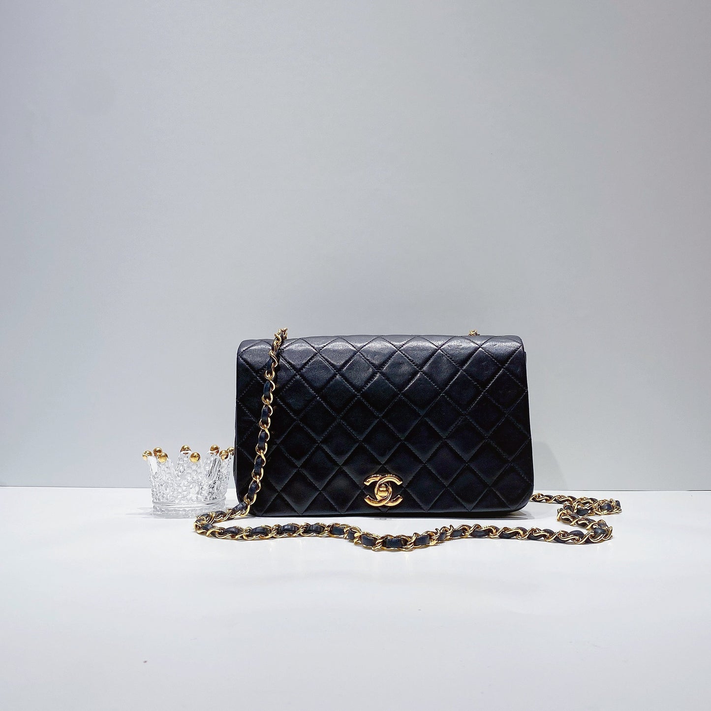 No.3646-Chanel Vintage Lambskin Flap Bag