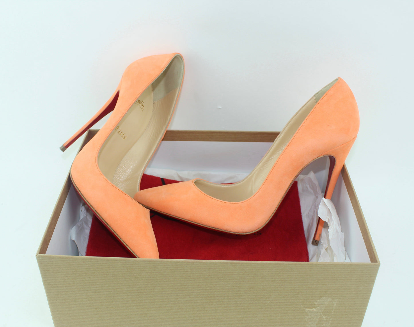 CHRISTIAN LOUBOUTIN SO KATE 120 SUEDE SIZE 38.5