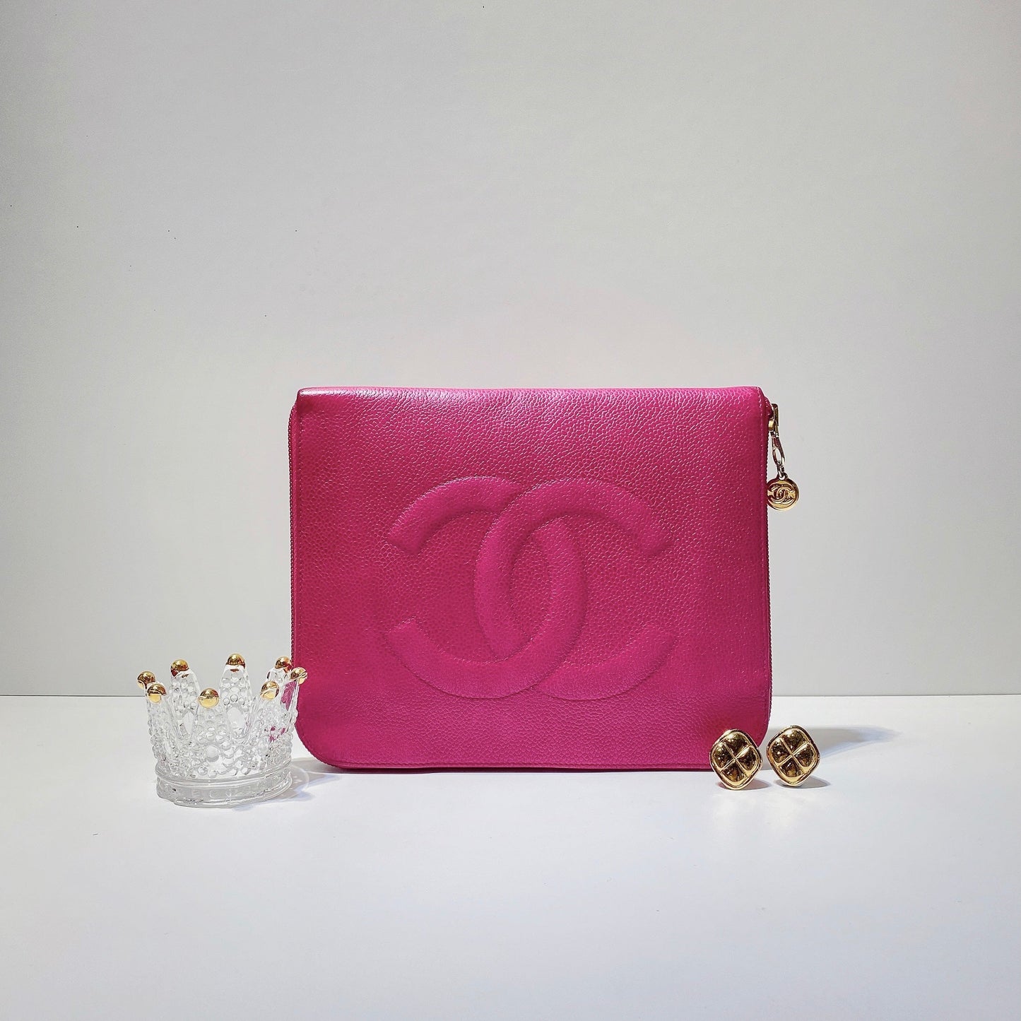 No.2828-Chanel Vintage Caviar Clutch