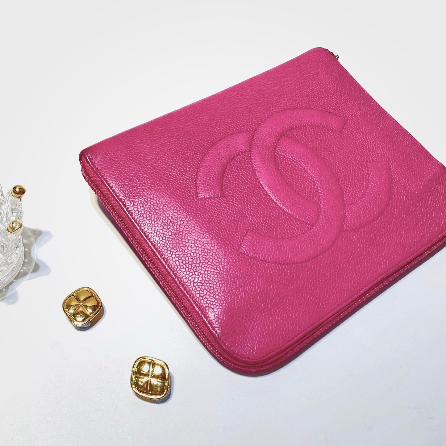 No.2828-Chanel Vintage Caviar Clutch