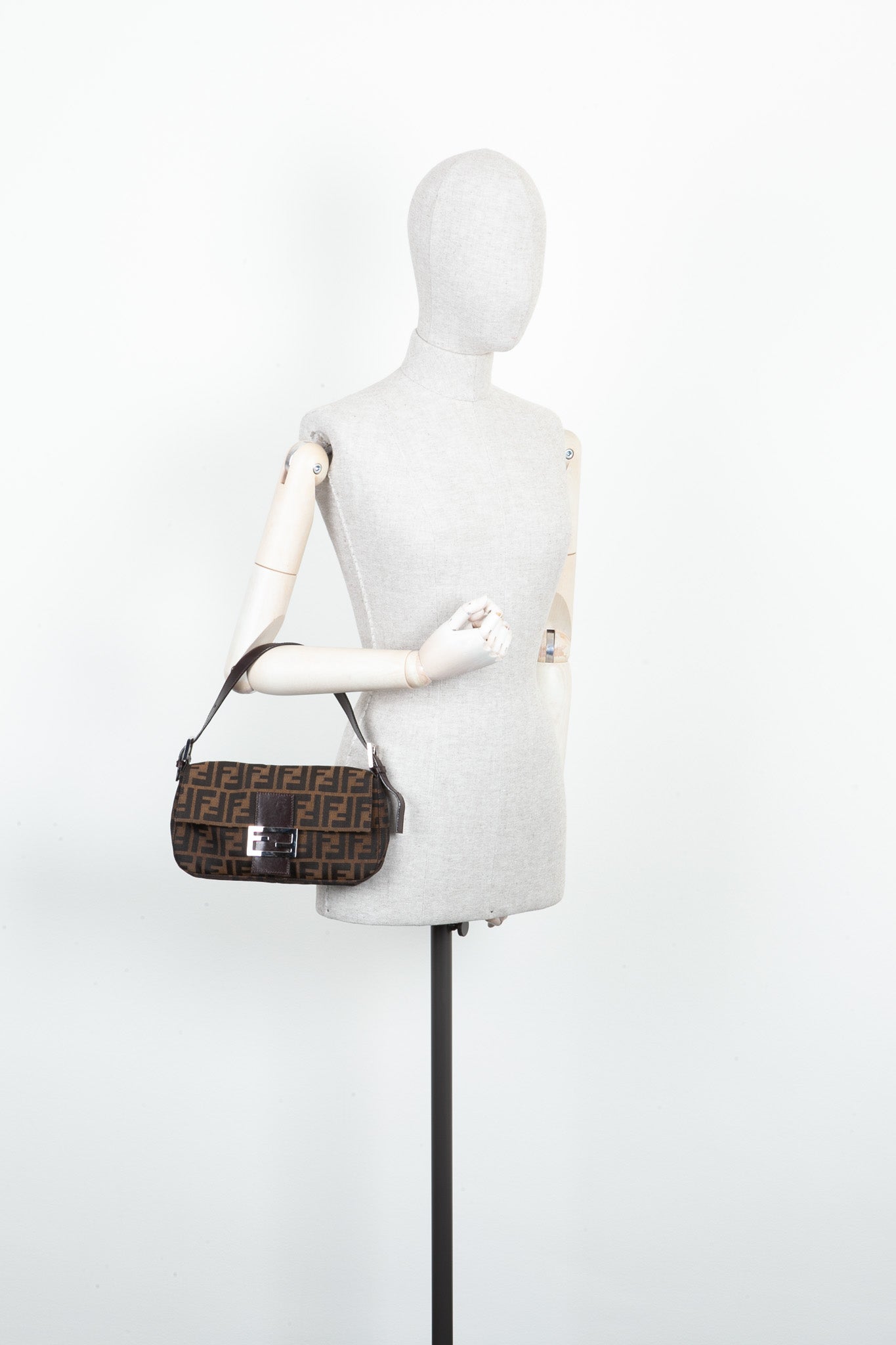 Luxury Fendi Vintage Zucca Baguette Bag