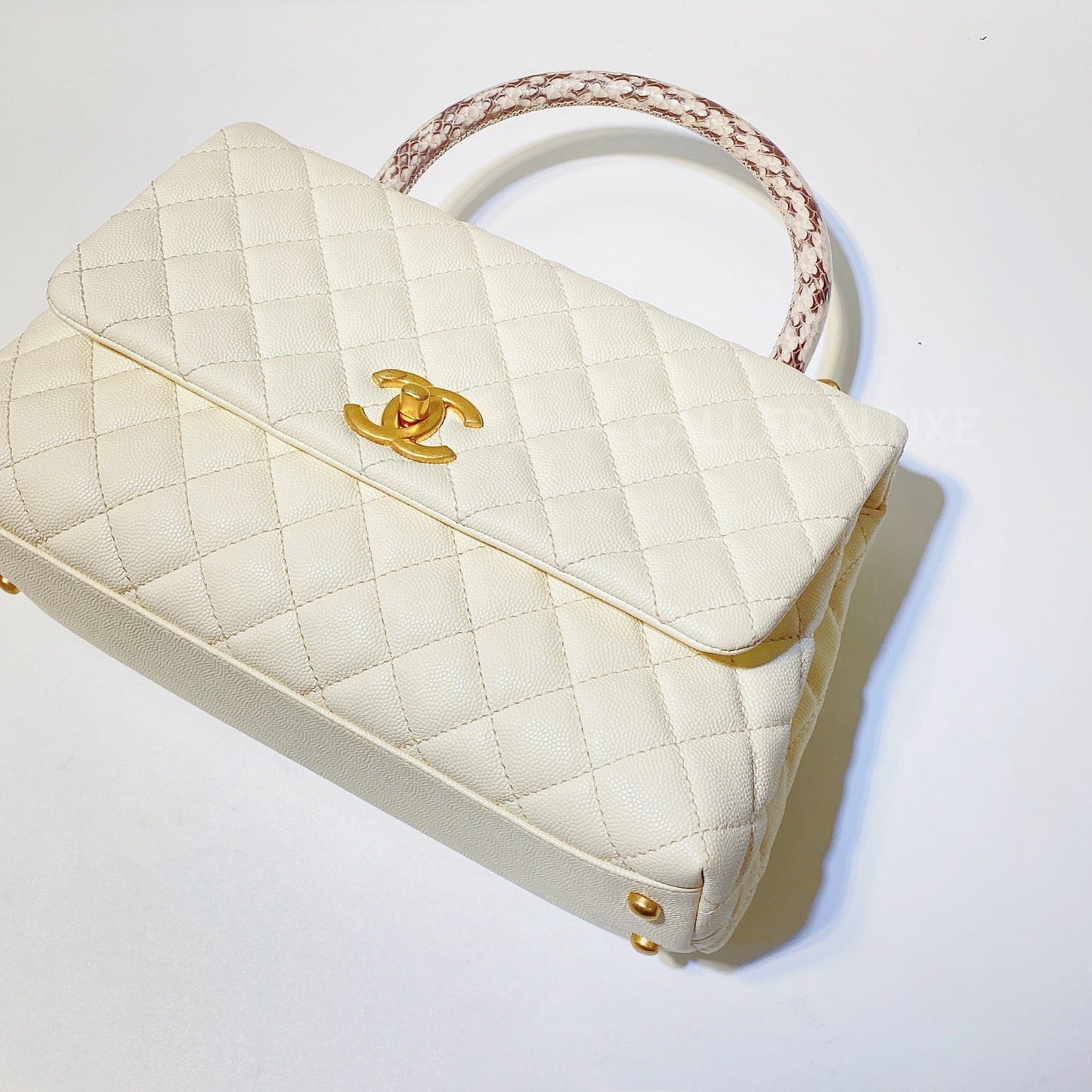 No.2843-Chanel Medium Elaphe Coco Handle