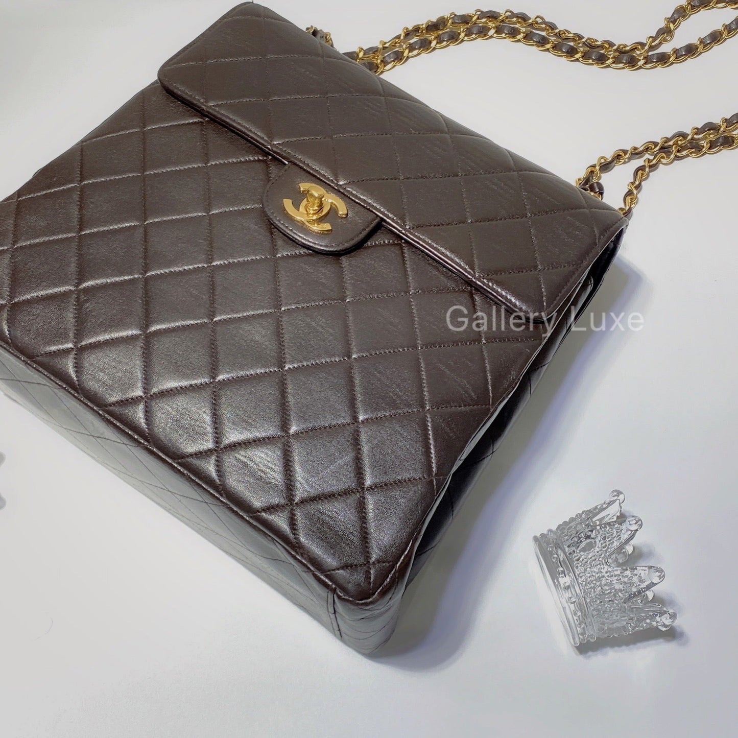 No.2544-Chanel Vintage Lambskin Double Side Shoulder Bag