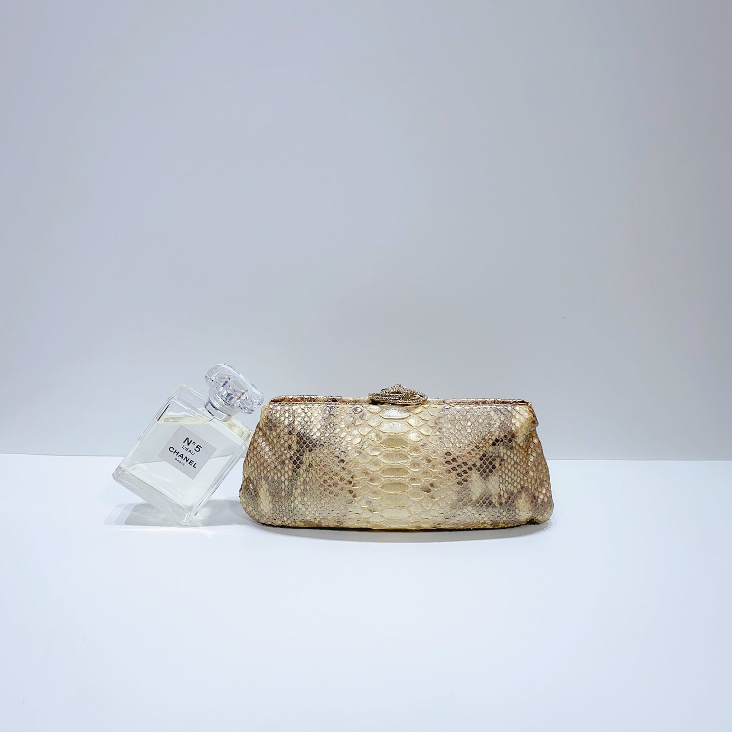 No.3830-Chanel Python Croisette Exotic Clutch Bag