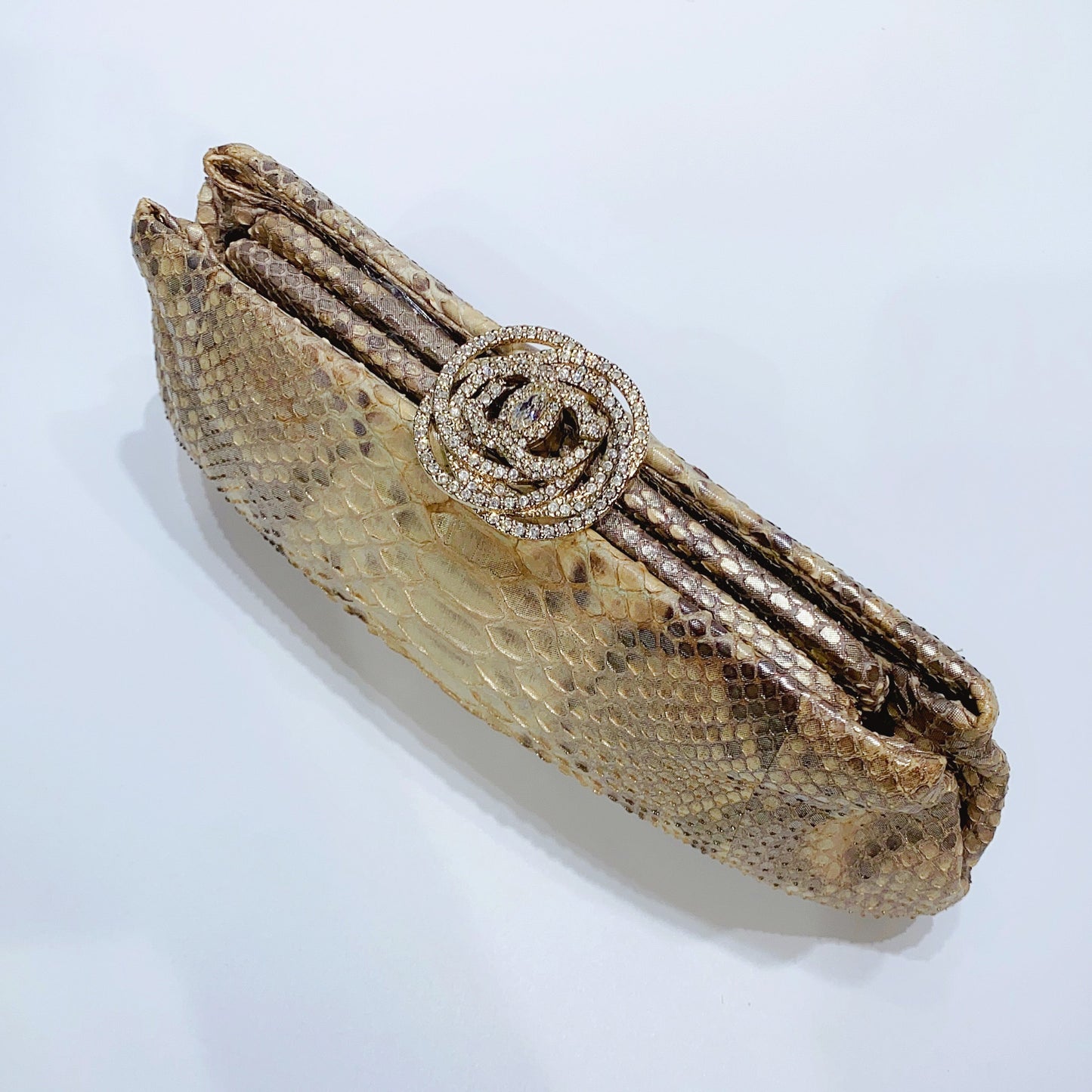 No.3830-Chanel Python Croisette Exotic Clutch Bag