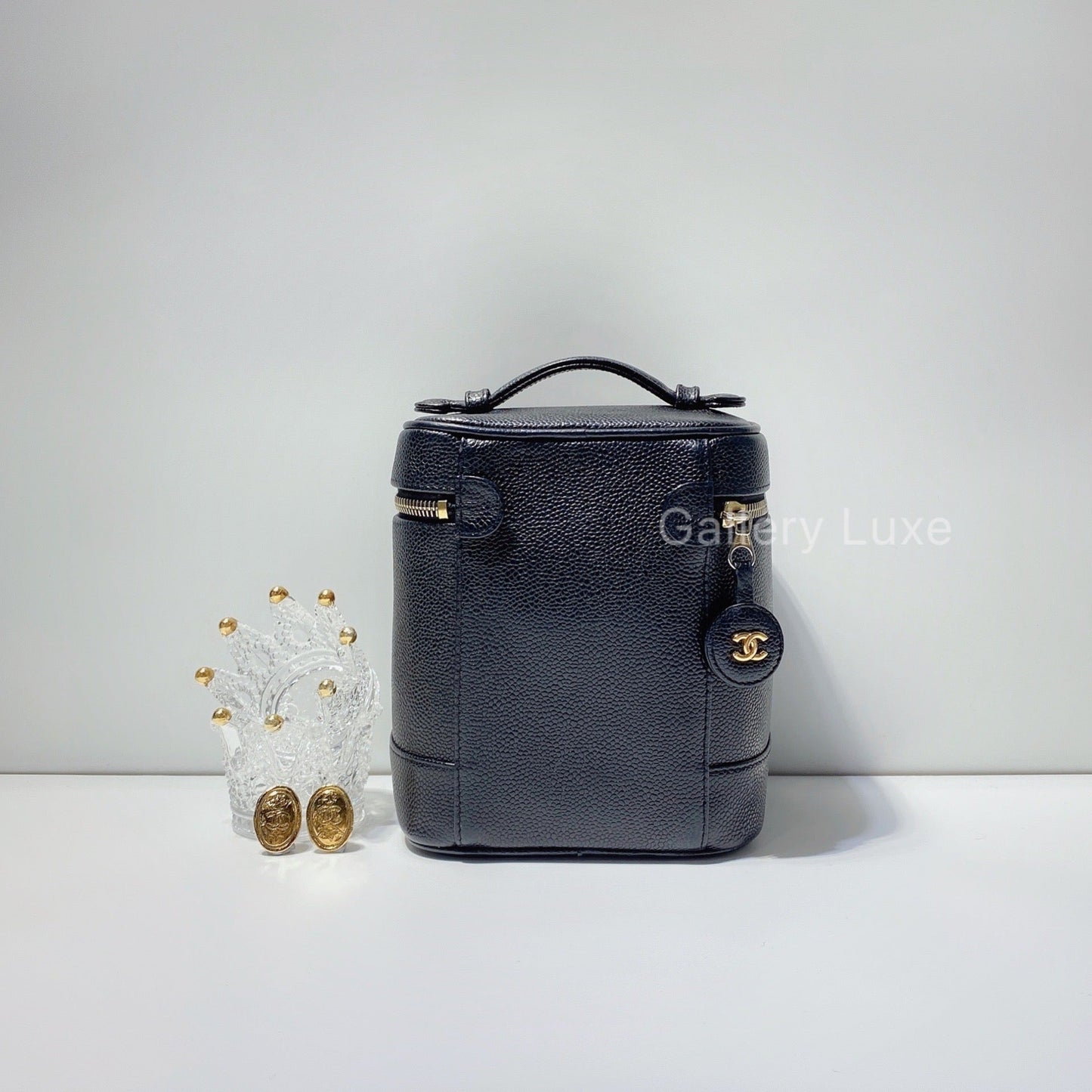 No.2548-Chanel Vintage Caviar Vanity Case