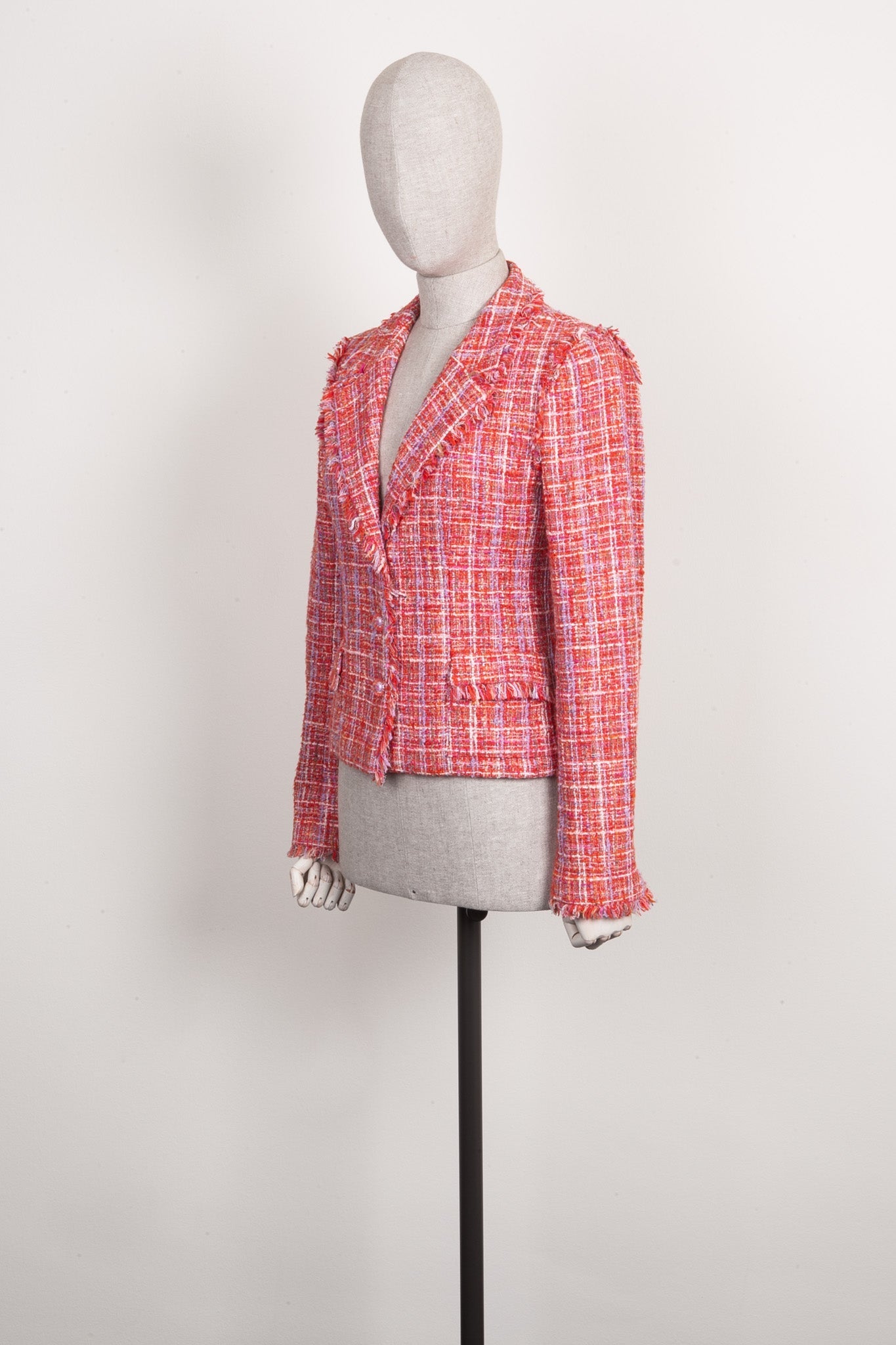 CHANEL Tweed Jacket Red