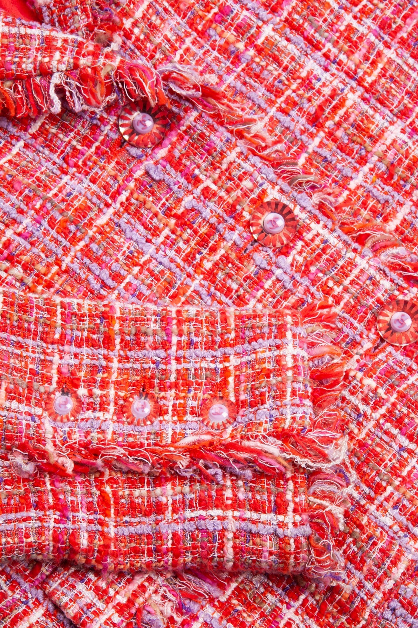 CHANEL Tweed Jacket Red