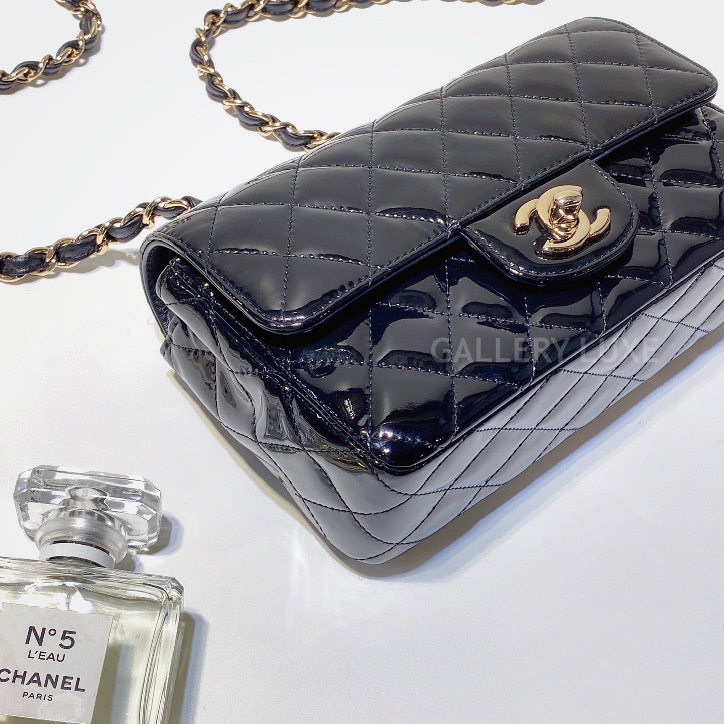 No.2870-Chanel Patent Classic Flap Mini 20cm