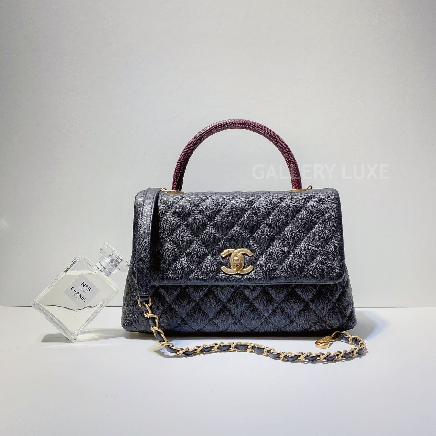 No.2858-Chanel Medium Lizard Coco Handle