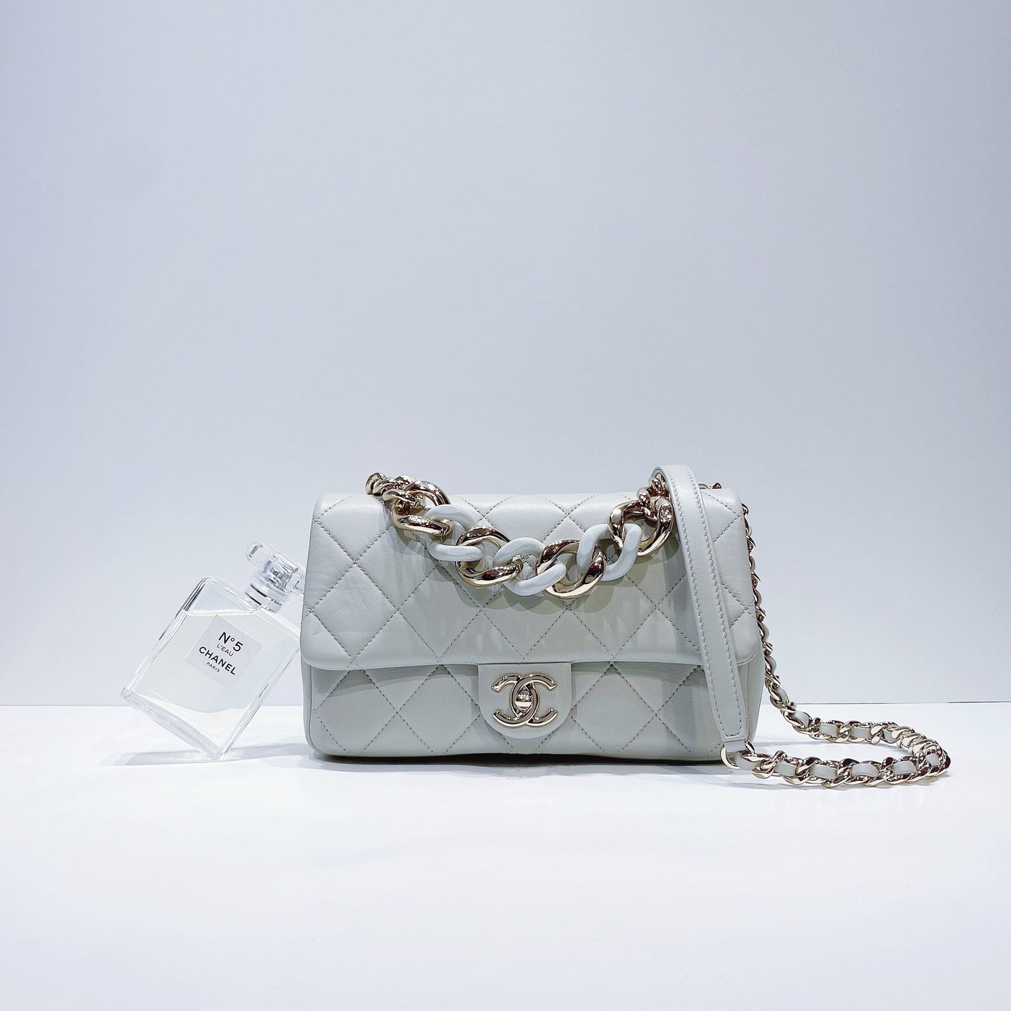 No.3653-Chanel Lambskin Elegant Chain Flap Bag