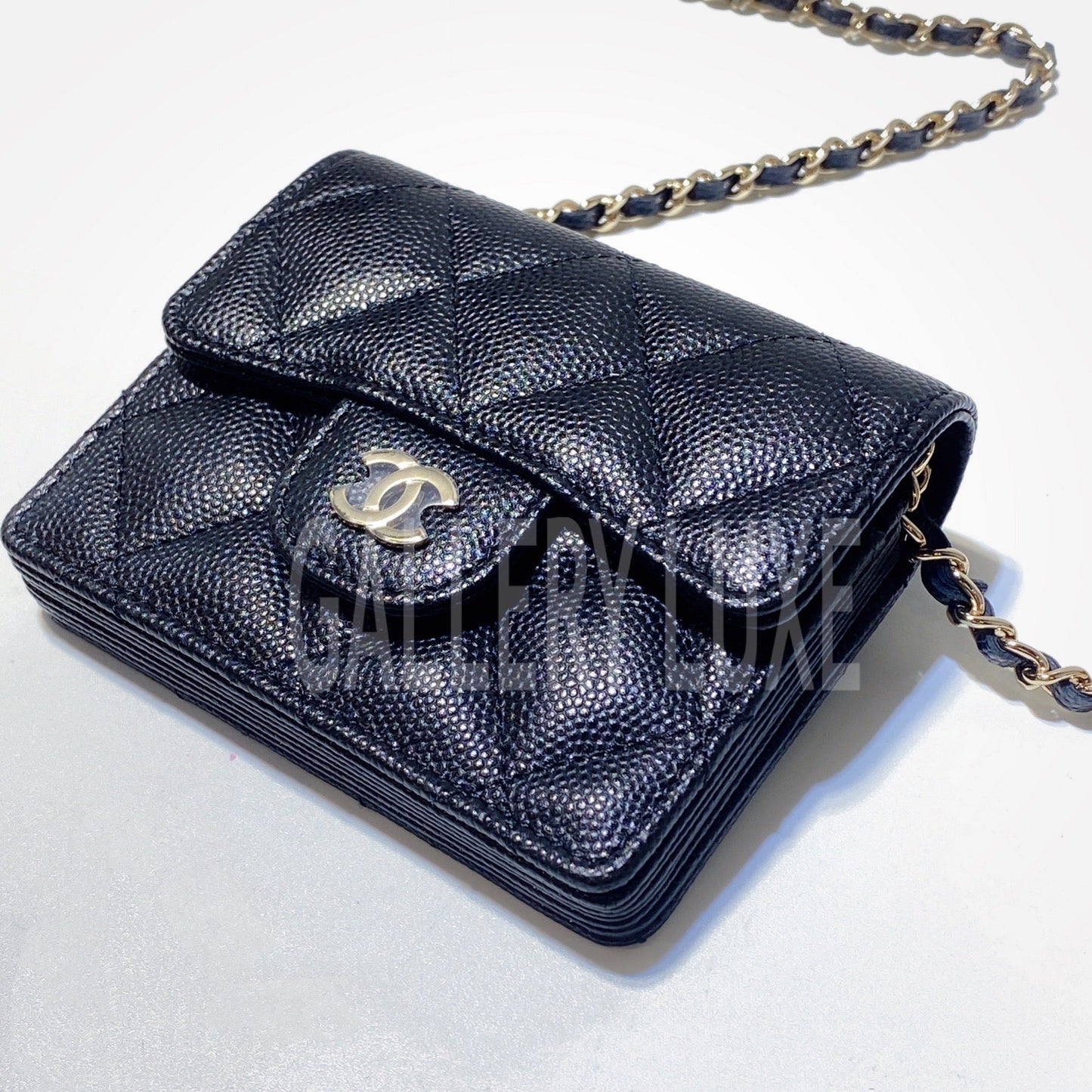 No.3317-Chanel Classic Flap Card Holder With Chain (Brand New / 全新)