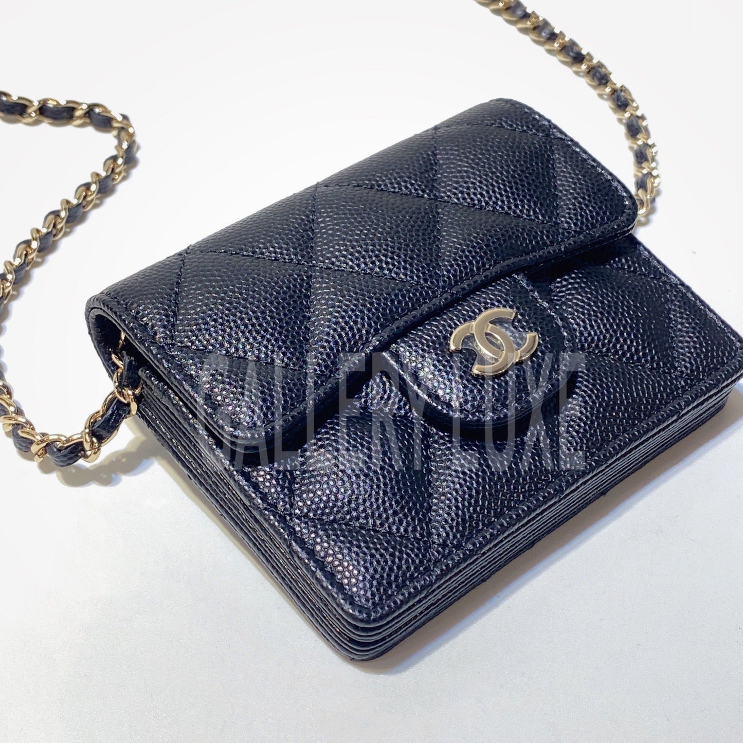 No.3317-Chanel Classic Flap Card Holder With Chain (Brand New / 全新)