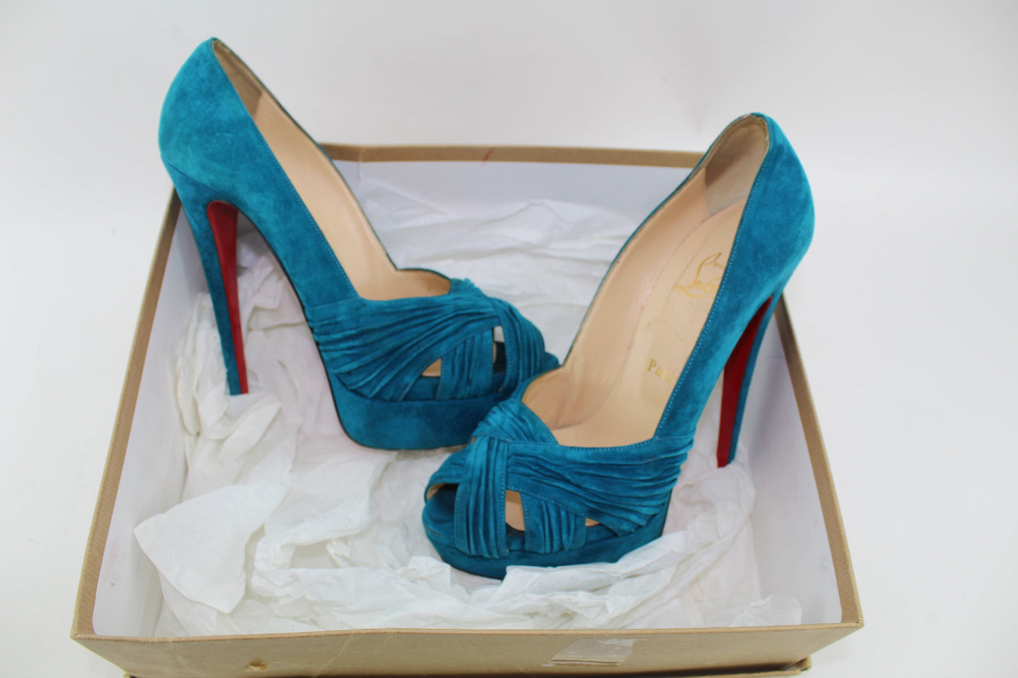 CHRISTIAN LOUBOUTIN ABORINA TWIST FRONT SIZE 38