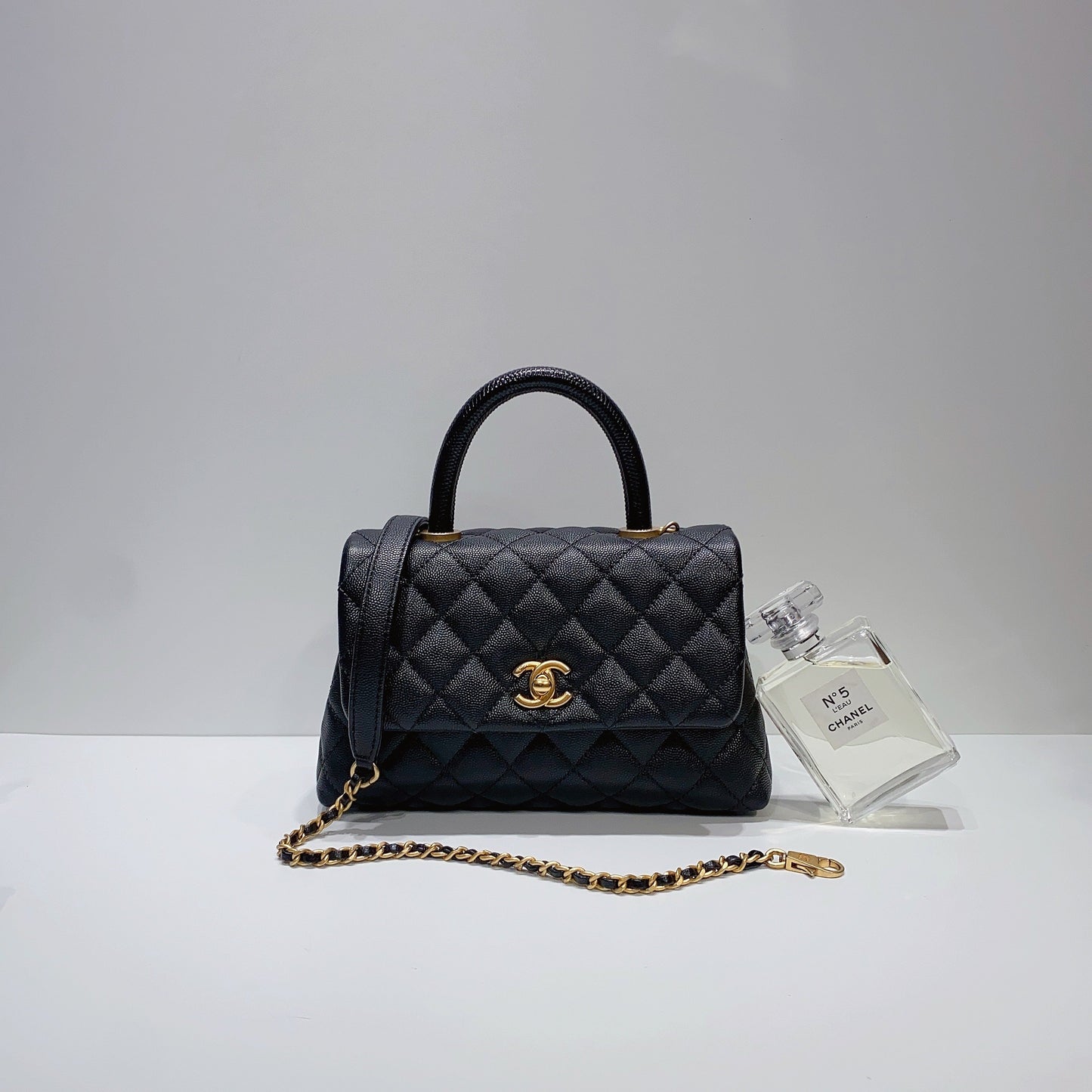 No.3762-Chanel Small Lizard Coco Handle
