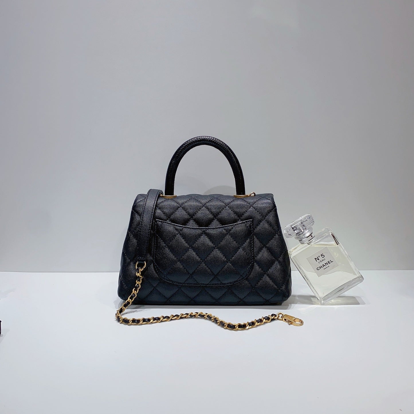 No.3762-Chanel Small Lizard Coco Handle