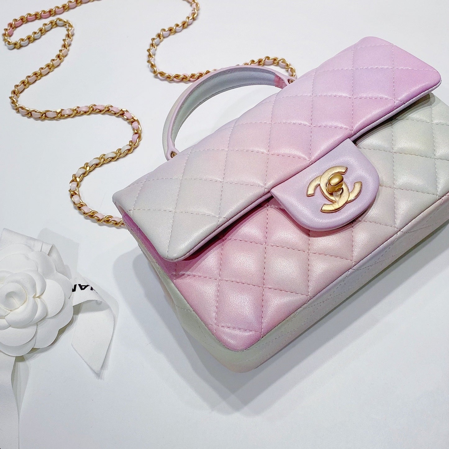 No.3521-Chanel Mini Flap Bag With Top Handle (Brand New / 全新)
