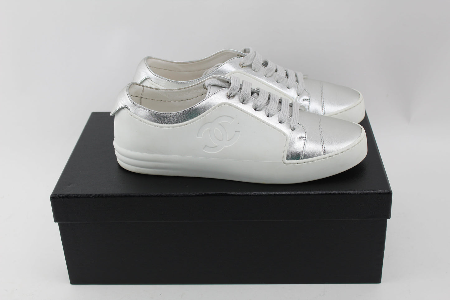 CHANEL  PVC TWO TONE SNEAKERS size 37