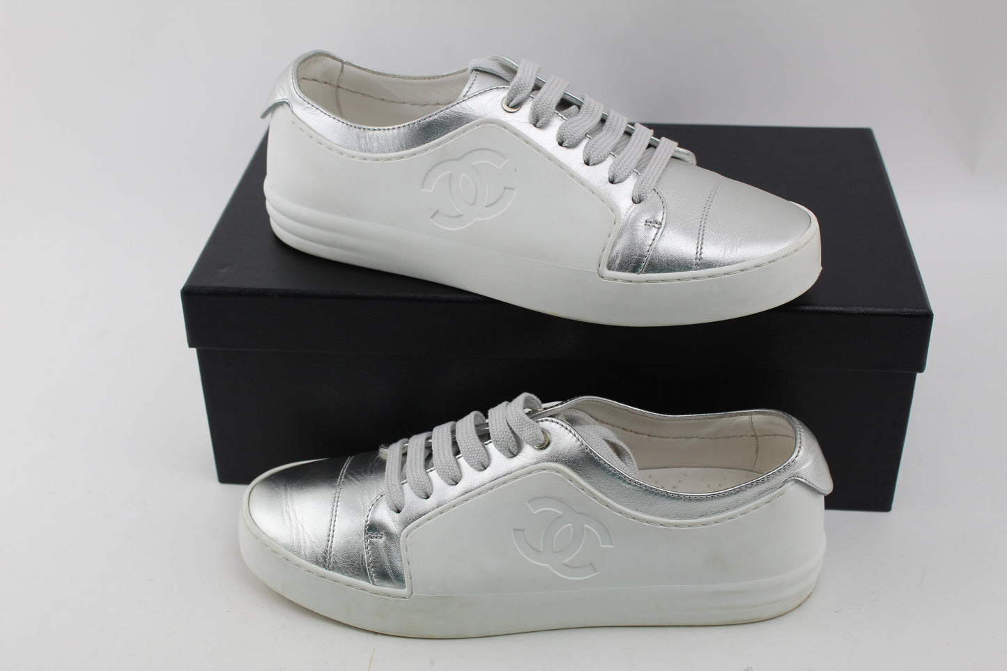 CHANEL  PVC TWO TONE SNEAKERS size 37