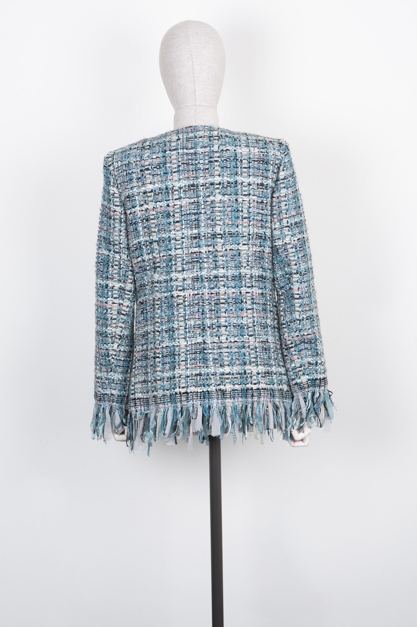 CHANEL Jacket Fantasy Tweed Blue Pre-Fall 2017