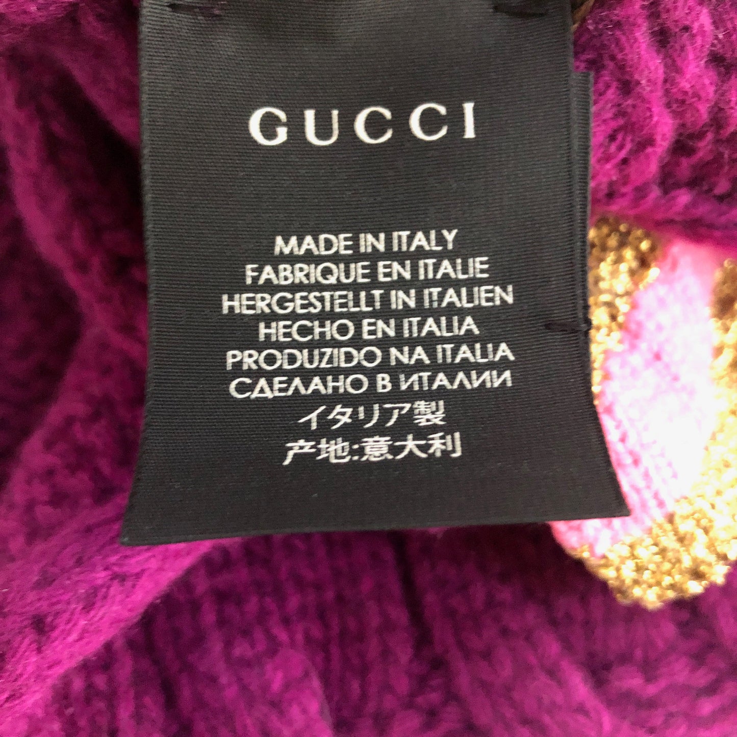 Luxury Gucci Trending 2025 Cable Knit Scarf in Purple