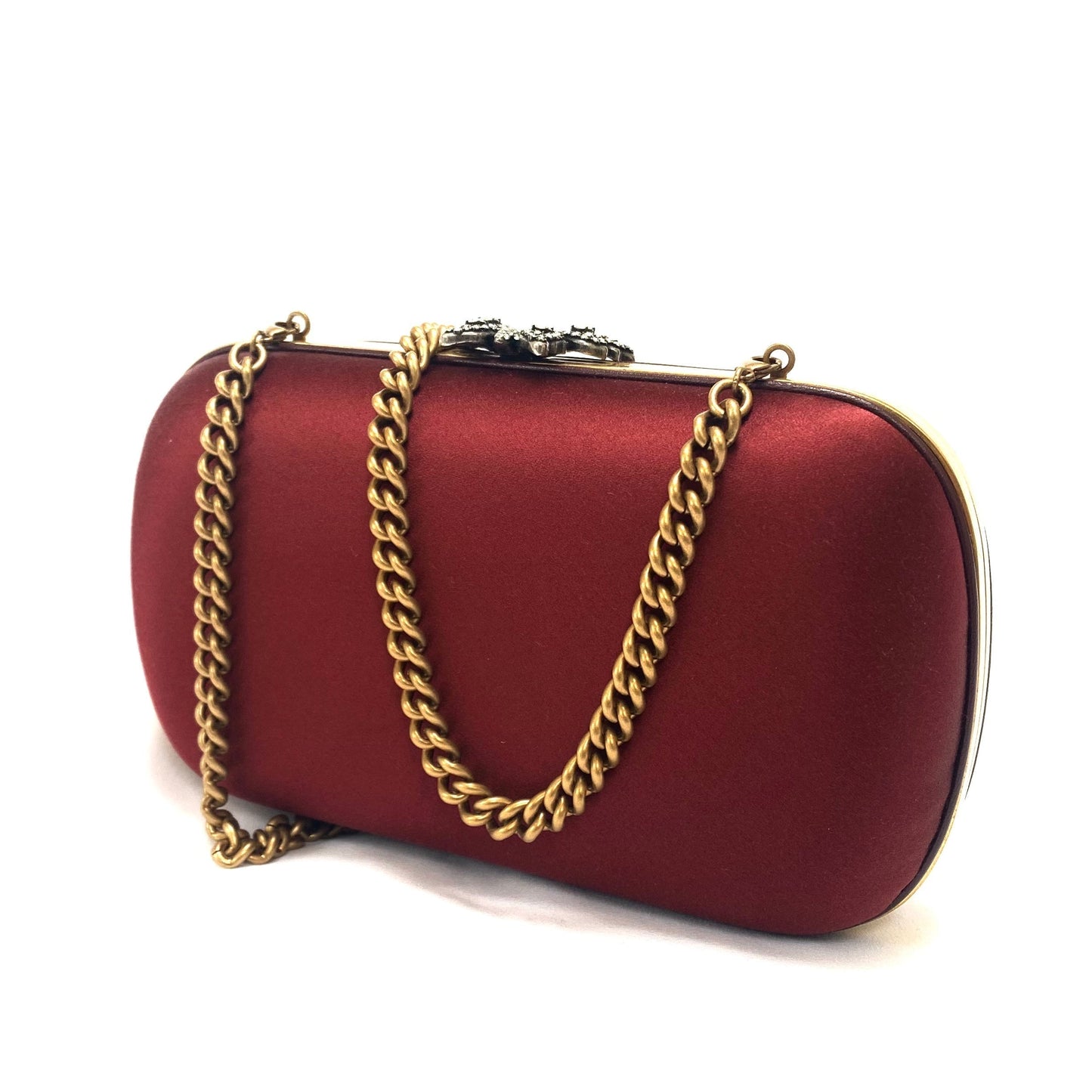 Luxury Gucci Trending 2025 Broadway Butterfly Handbag Clutch in Burgundy