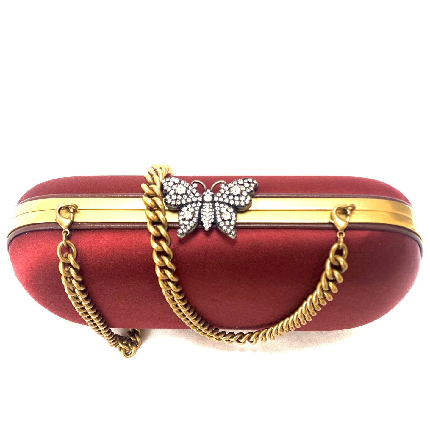 Luxury Gucci Trending 2025 Broadway Butterfly Handbag Clutch in Burgundy